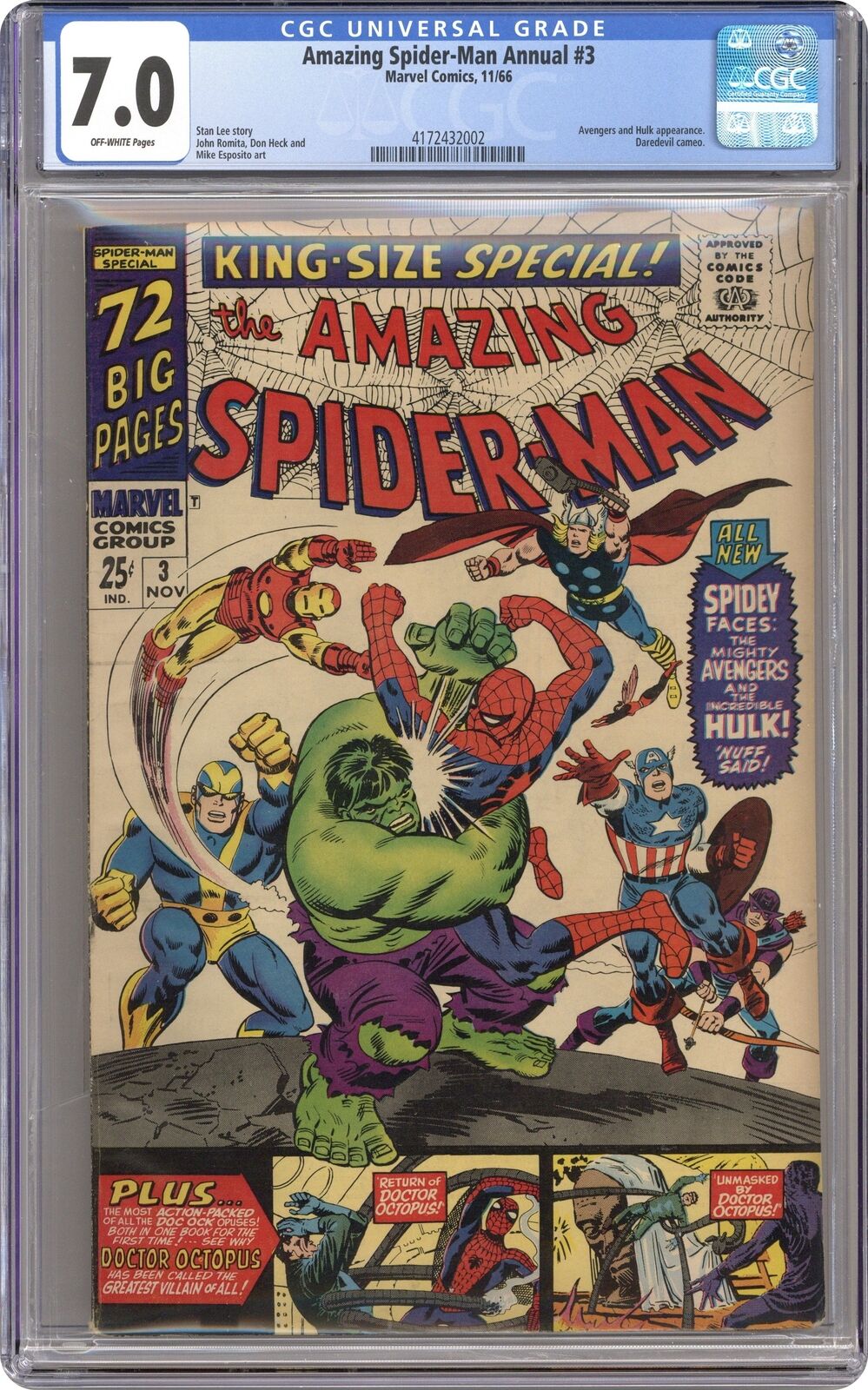 Amazing Spider-Man Annual #3 CGC 7.0 1966 4172432002
