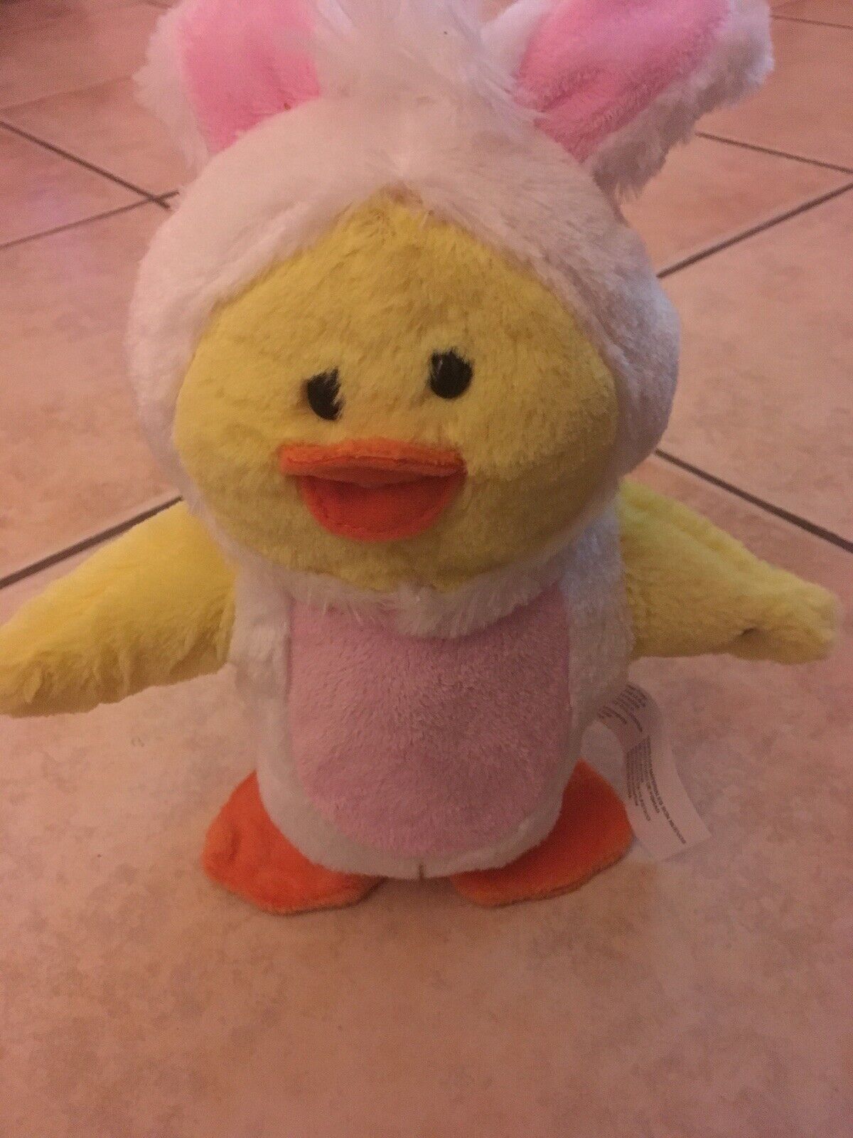 Easter Chick Dressed As Bunny Singing Gemmy Sings Baby