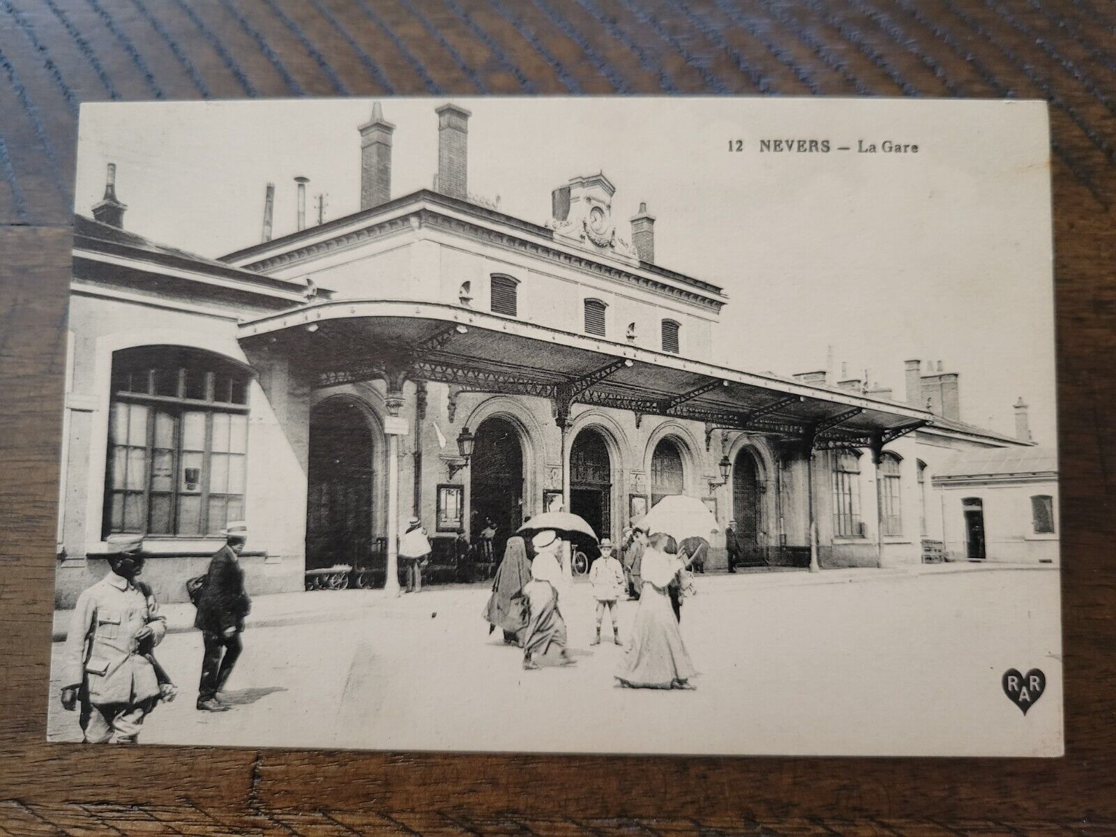 Postcard Nevers France Le Gare Railroad Train Station Depot