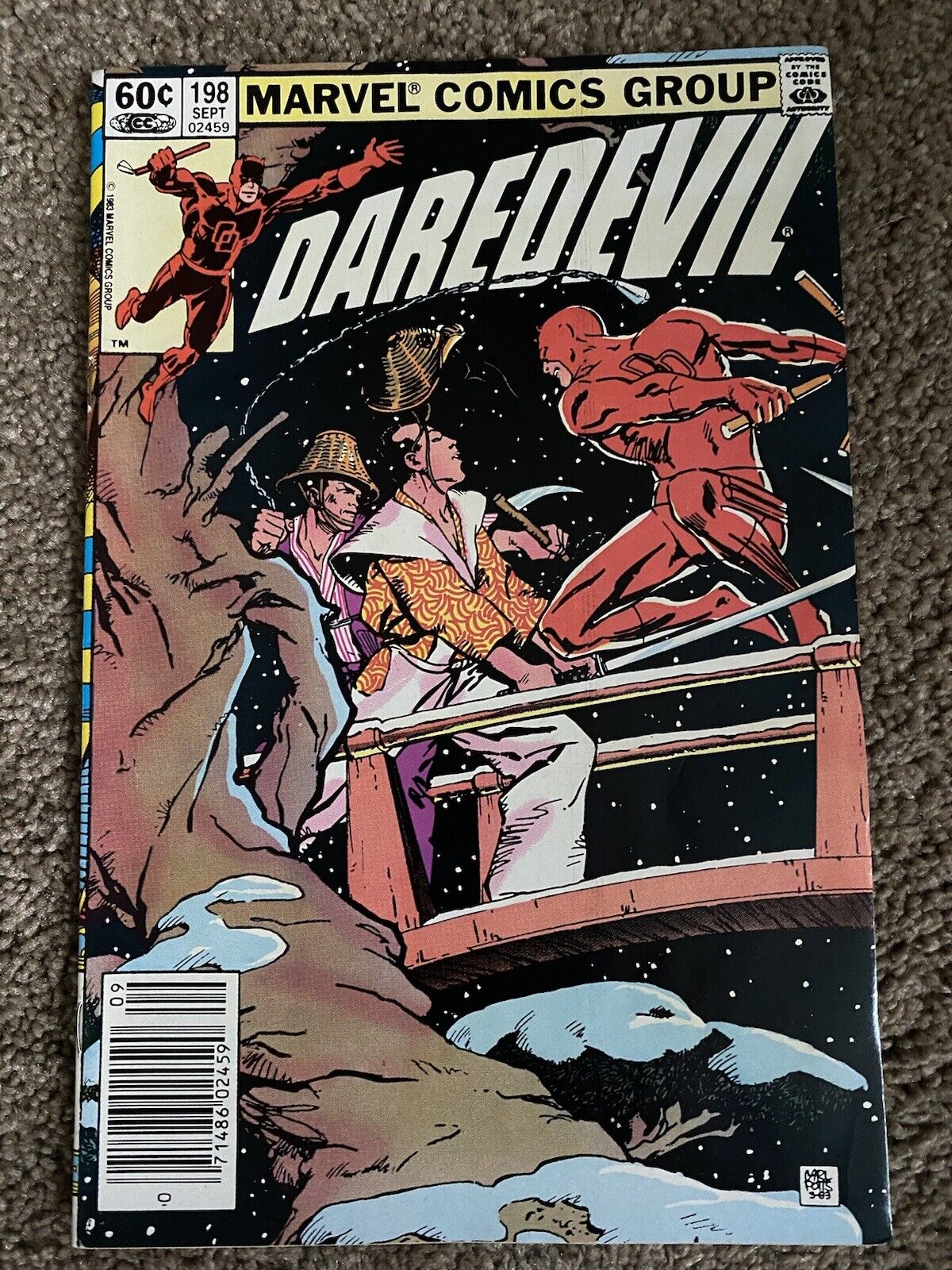 Daredevil #198  (MARVEL 1983) NEWSSTAND- “Touch Of A Stranger “- Fine