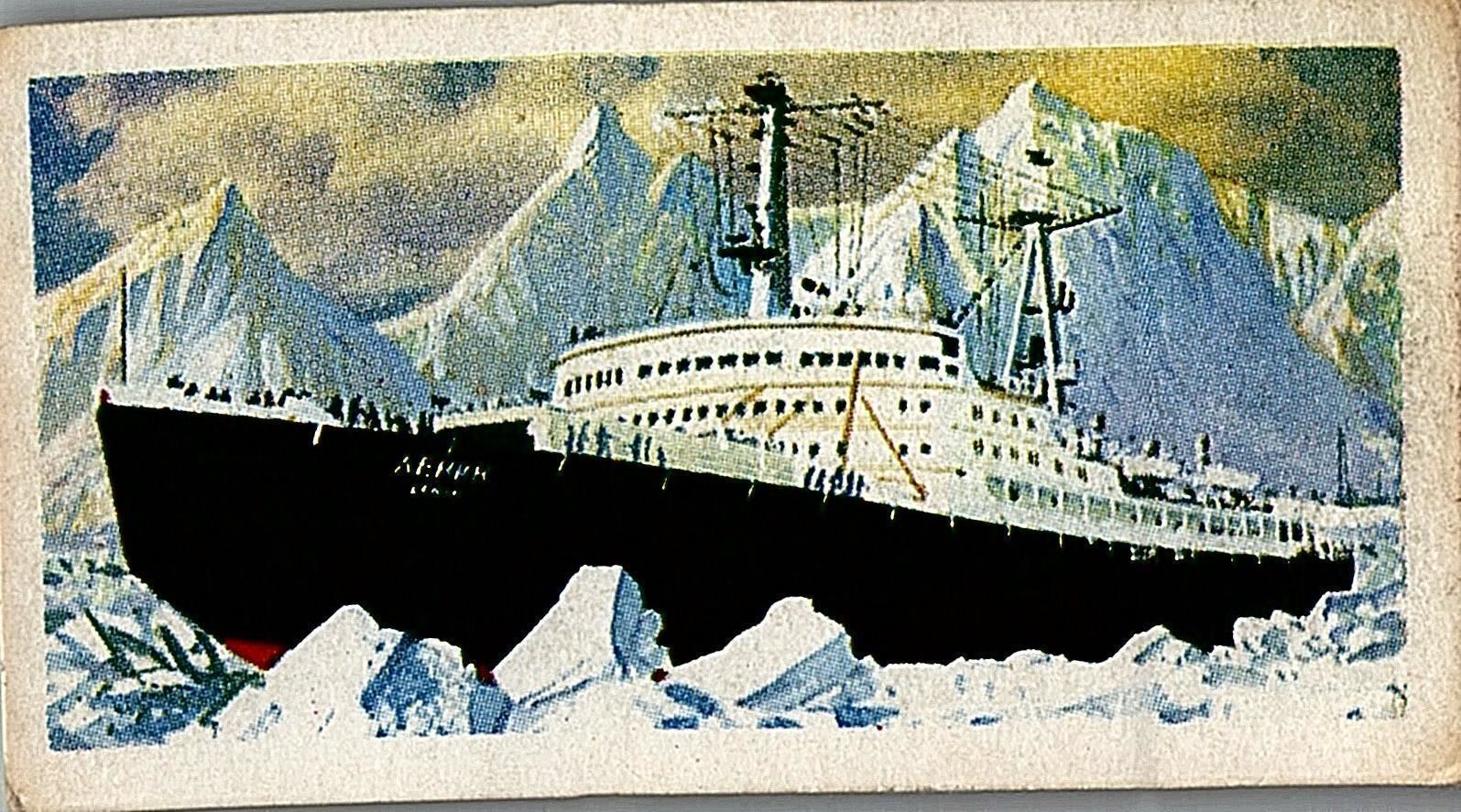 1930s BROOKE BOND TEA TRANSPORT THROUGH THE AGES #48 NUCLEAR SHIP 34-4