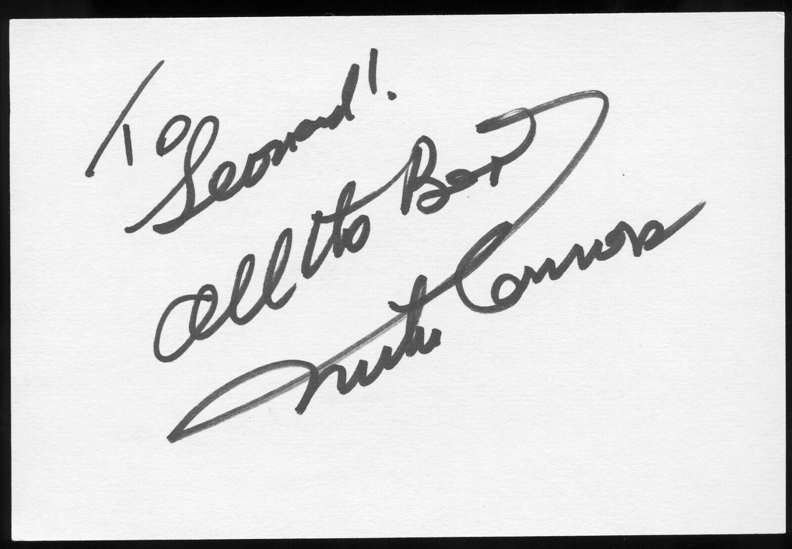 Mike Connors d2017 signed autograph 4x6 cut American Actor CBS Series Mannix