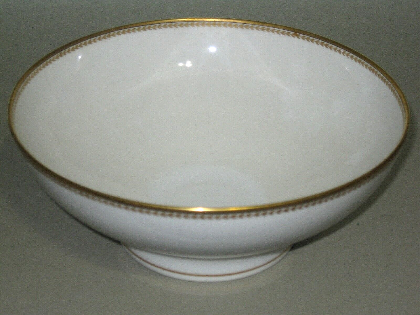 Antique/Vintage Haviland France Large China Fruit Bowl White Gold Encrusted Trim