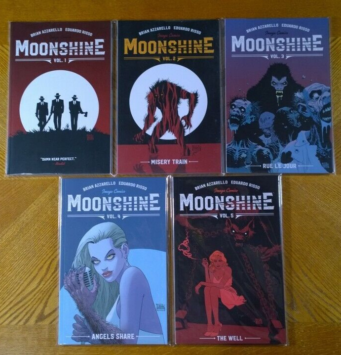 Moonshine TPB Complete Set Vol #1-5  by Brian Azzarello & Eduardo Risso - Unread