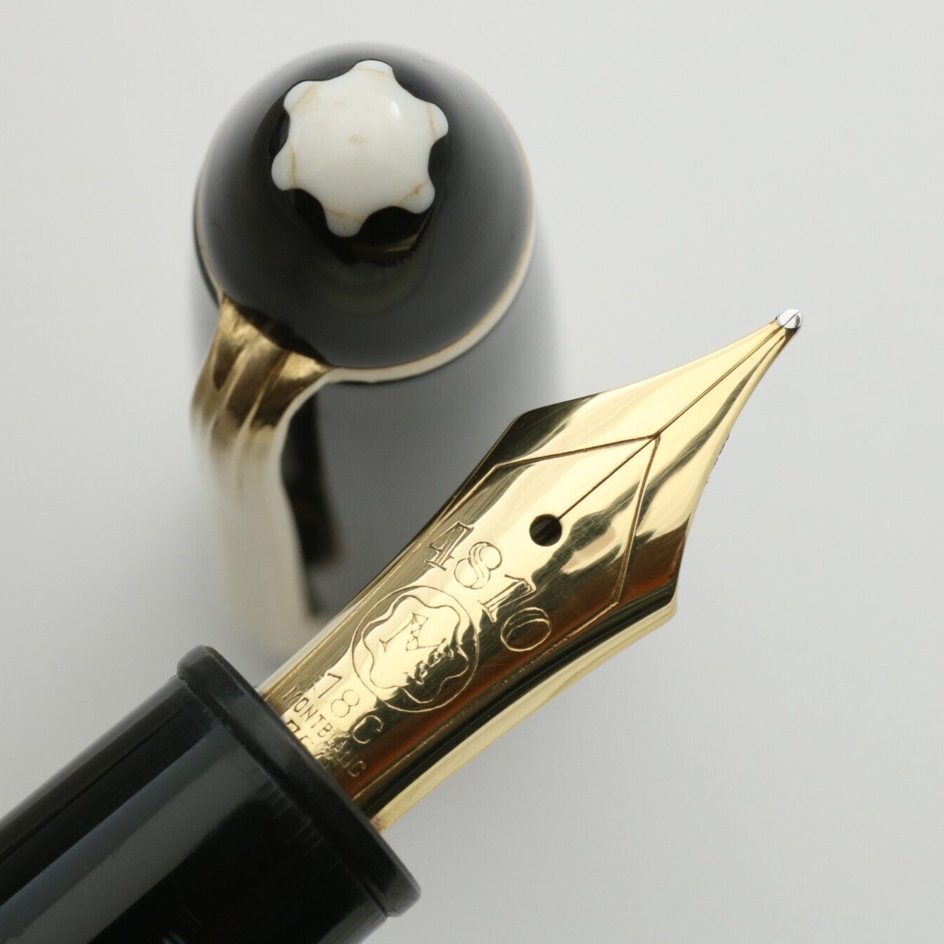 Montblanc Meisterstuck 146 VTG 80s 18C M Nib Fountain Pen Used in Japan [024]