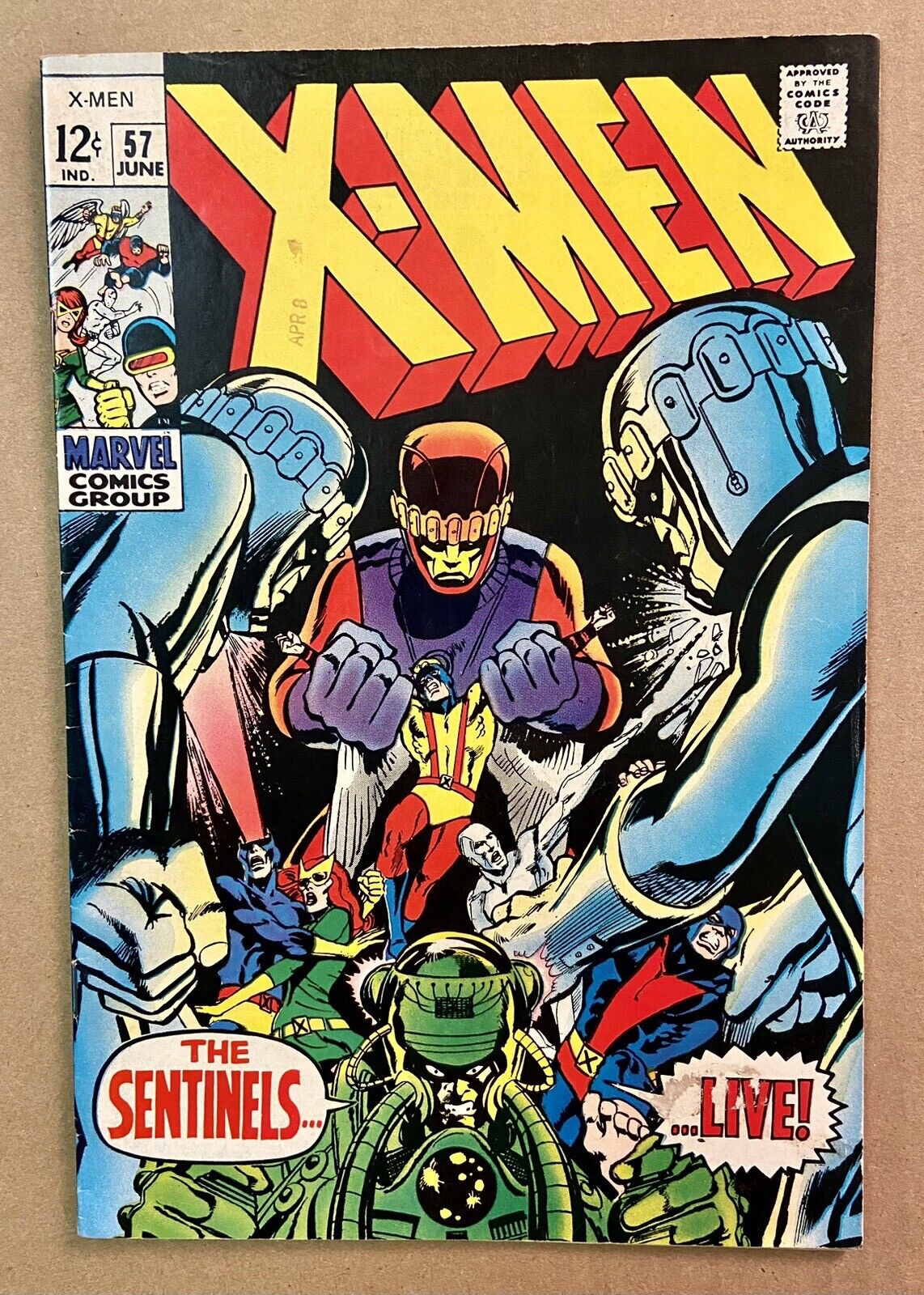 X-Men #57 VF 1969 Neal Adams art