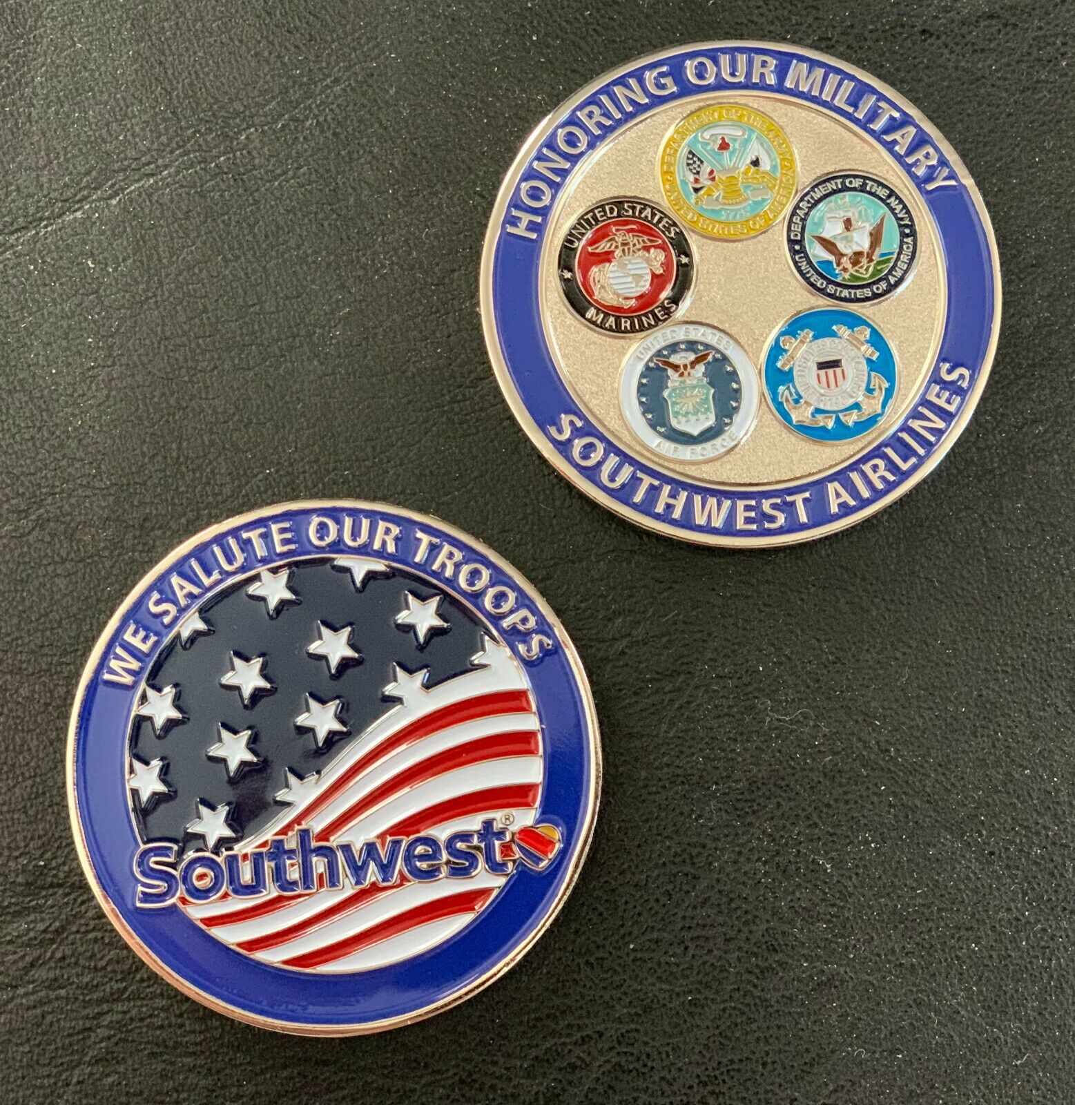 Southwest Airlines Military Salute Challenge Coin 