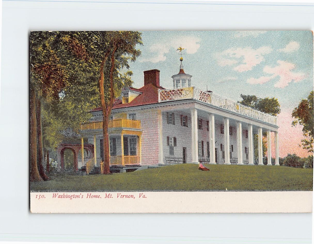 Postcard Washington's Home, Mount Vernon, Virginia