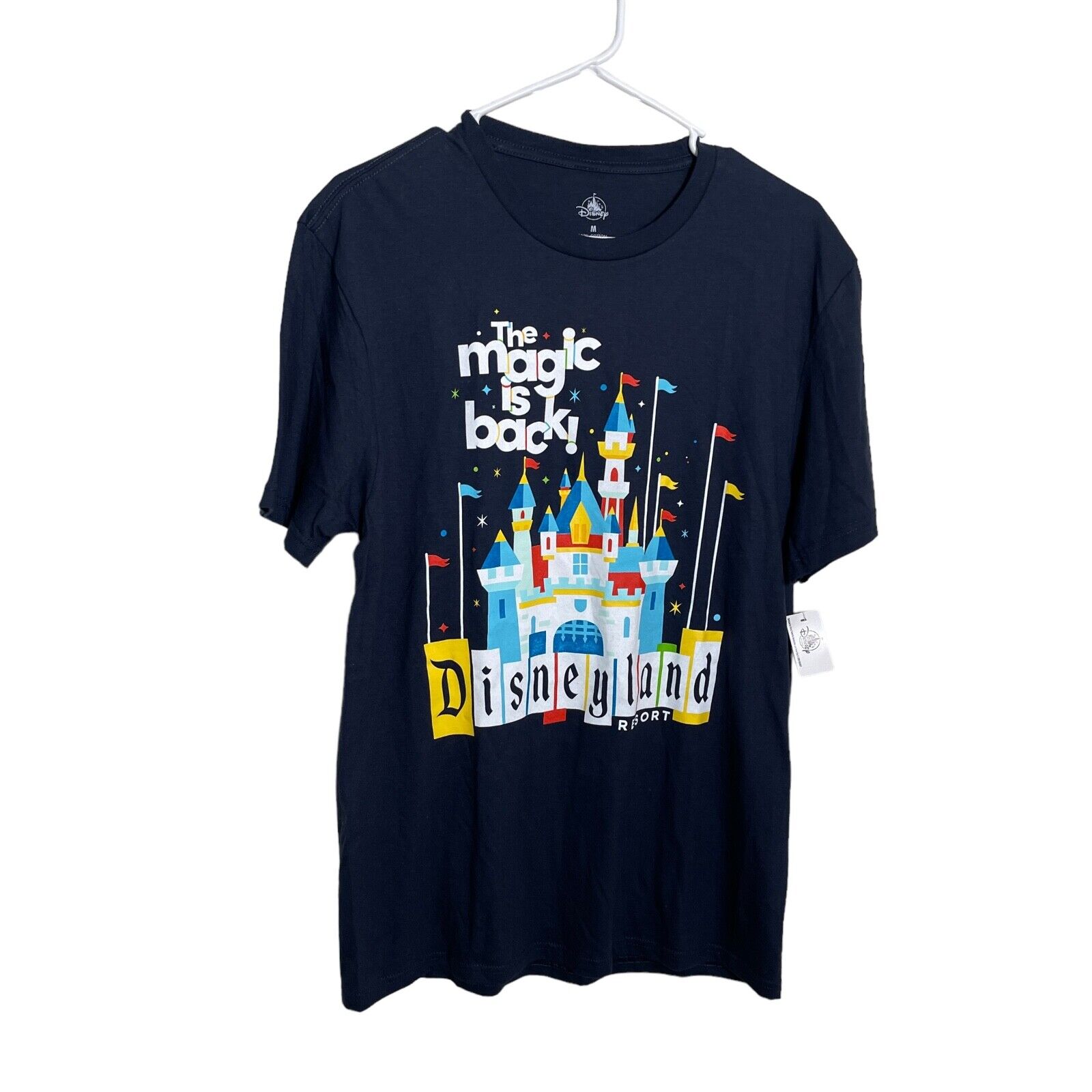 Disneyland T-Shirt Men\'s Medium New NWT Navy Blue Short Sleeve \