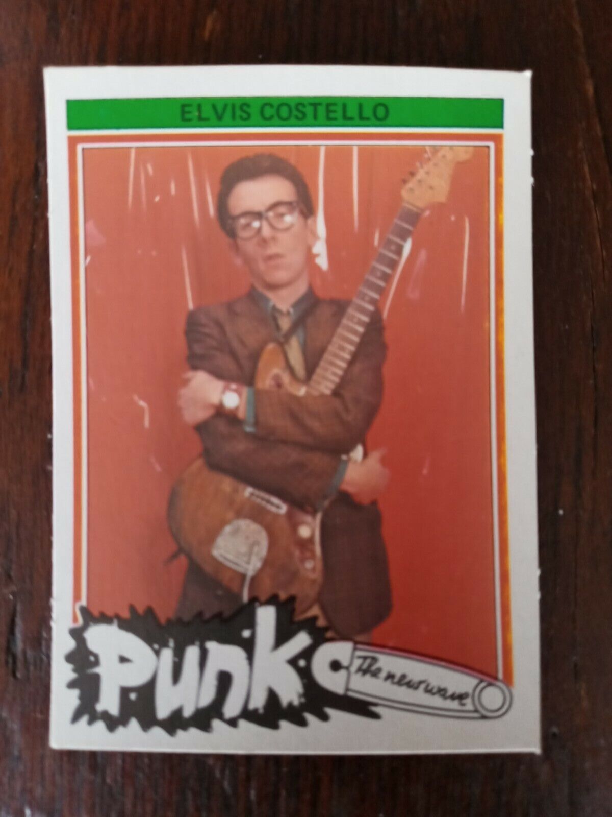 ELVIS COSTELLO ROOKIE CARD Gum Card 1977 Monty punk 70s RARE pic 2