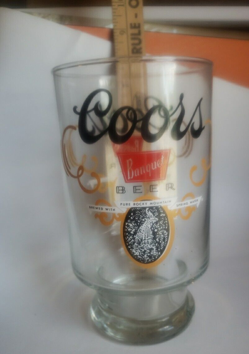 Vintage 70s COORS Premium Beer Bar Banquet Soda Glasses 5\