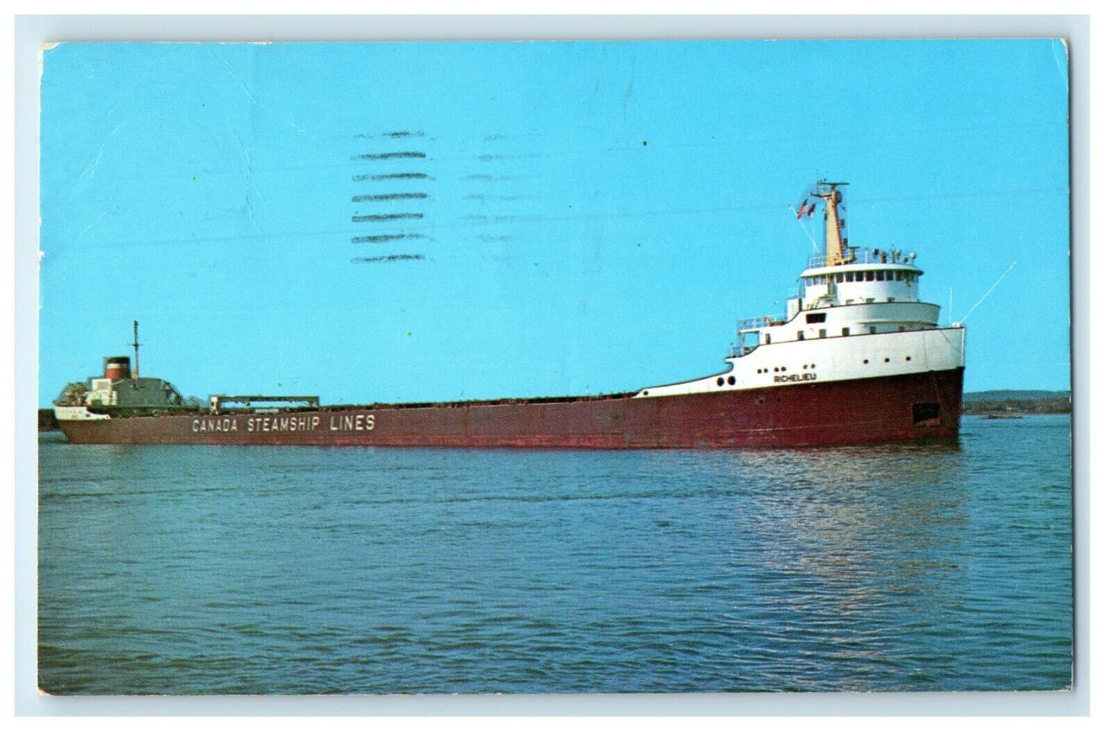 1970 MV Richelieu Canada Steamer Lines Sault Ste. Marie MI Thomas Manse Postcard