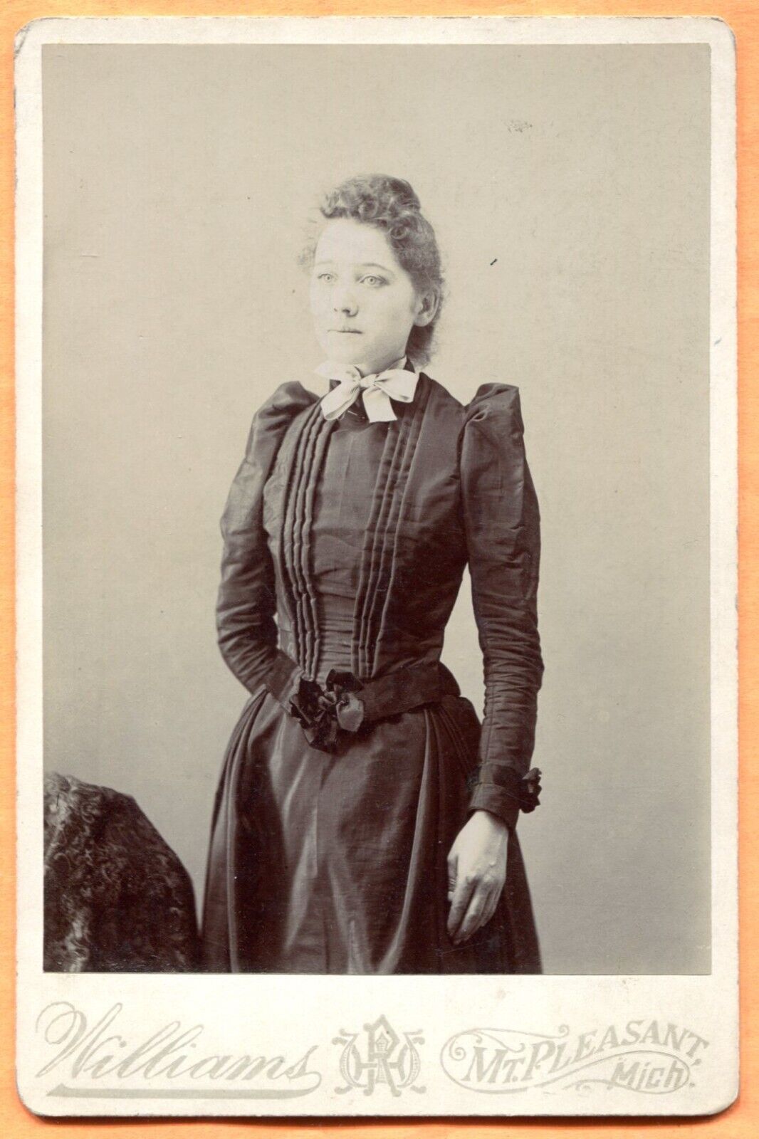 Mount Pleasant MI Portrait of a Young Woman by Williams, circa 1890s