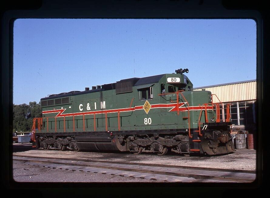 Original Railroad Slide CIM Chicago & Illinois Midland 80 SD20 Creve Coeur, IL