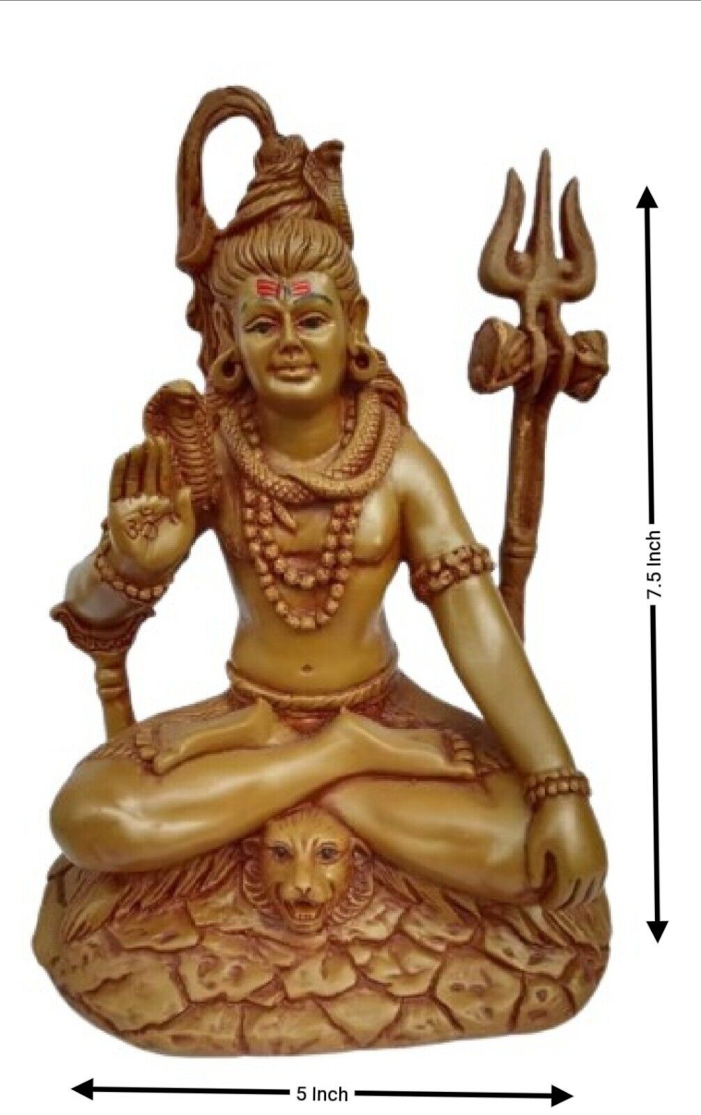 Lord Shiva Poly  Resin God Idol 7.5