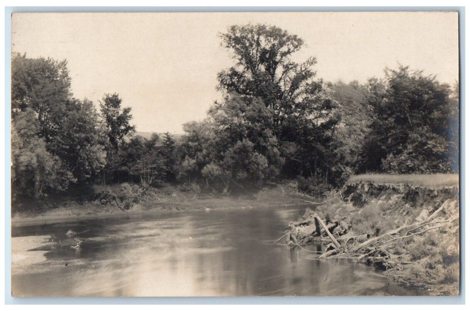 c1910s River View Scenery Sheffield Massachusetts MA Antique RPPC Photo Postcard