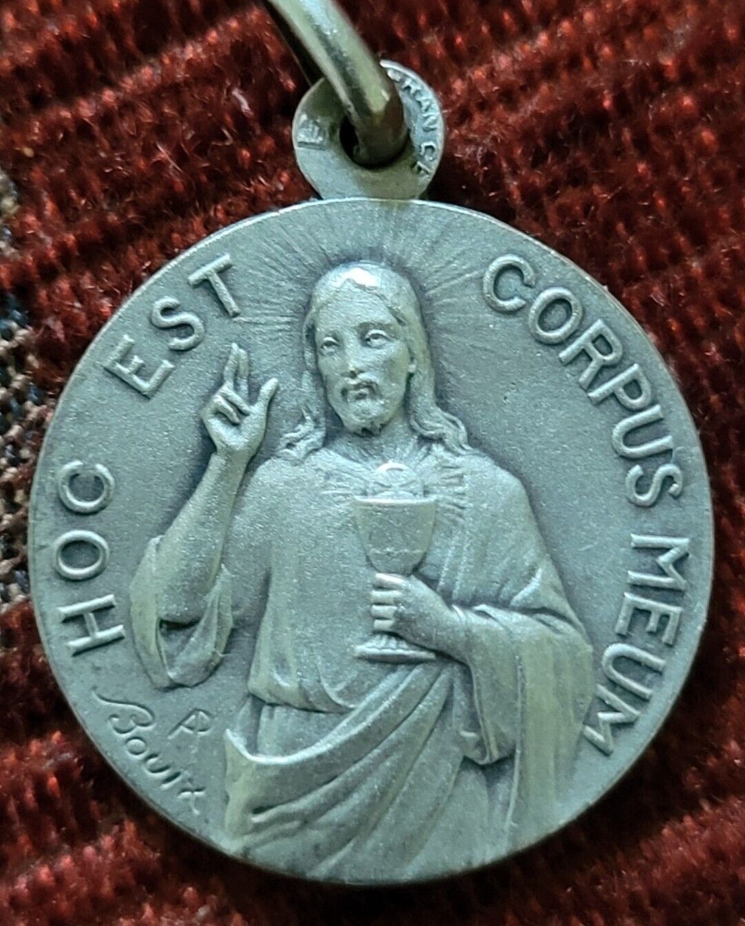 This Is My Body Sterling Vintage & New Holy Medal Catholic Jesus France Bouix
