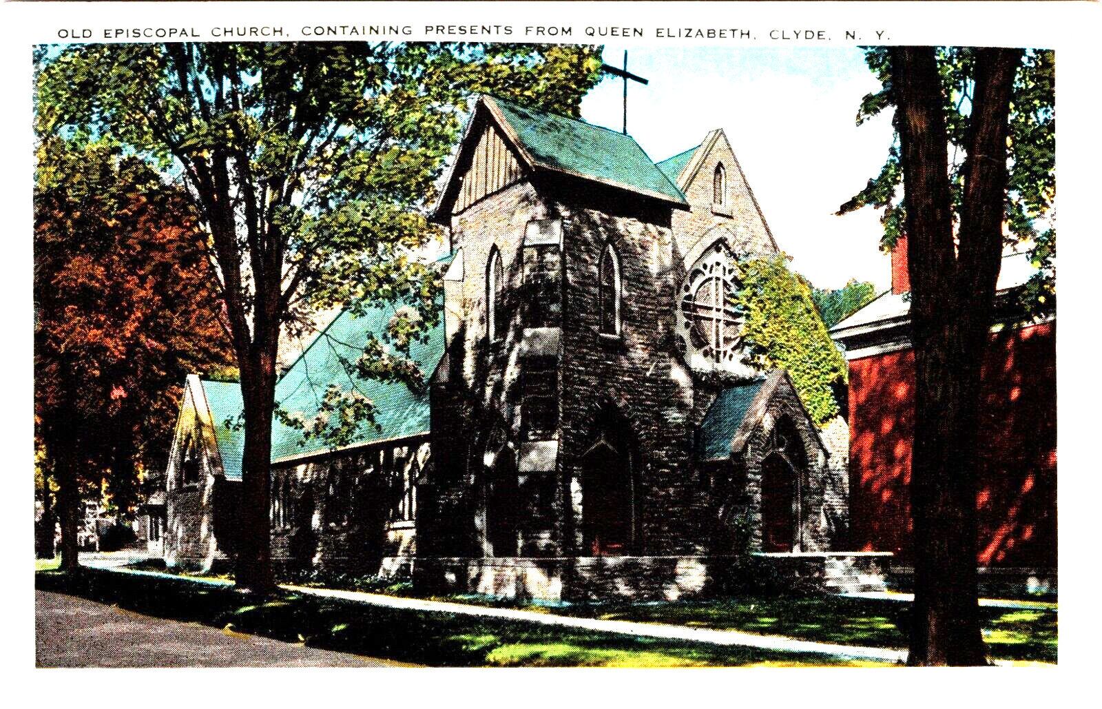 Clyde, NY Old Episcopal Church c1915 Post Card #613
