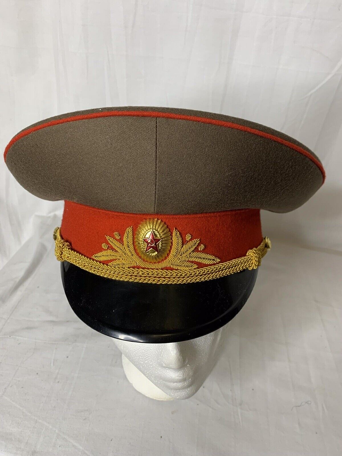 = Soviet (Russian, USSR) General's Visor CAP with Red Band  =