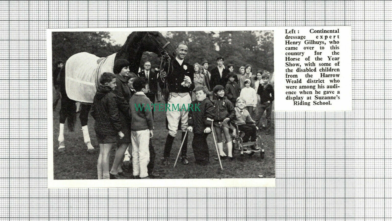C2345) Henry Gilhuys Dressage Suzanne\'s Riding School Harrow Weald - 1968 Clip