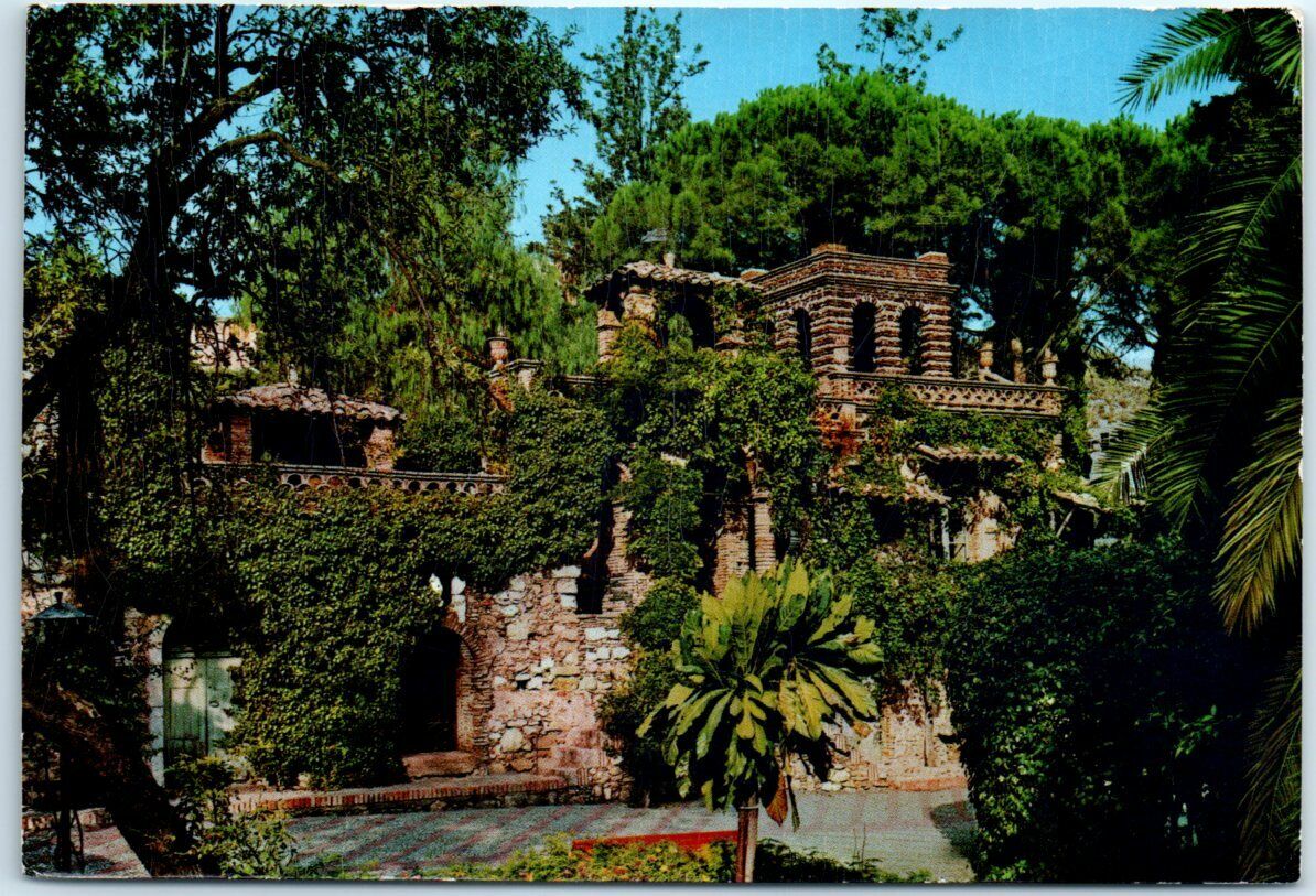 Postcard - Public Garden and Castle - Taormina, Italy