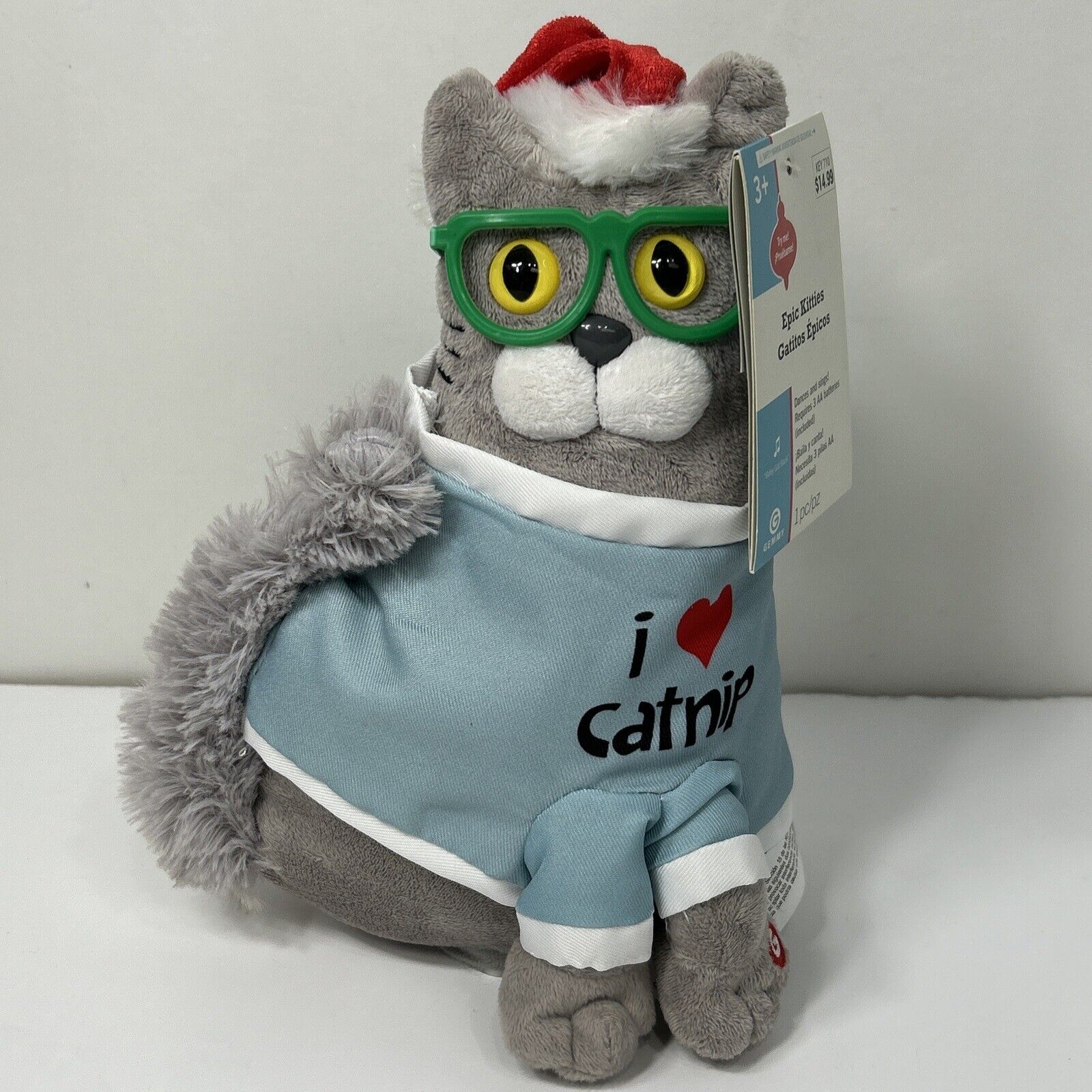 Gemmy Animated Kitty Cat I Love Catnip Baby Got Your Back Epic Plush Musical