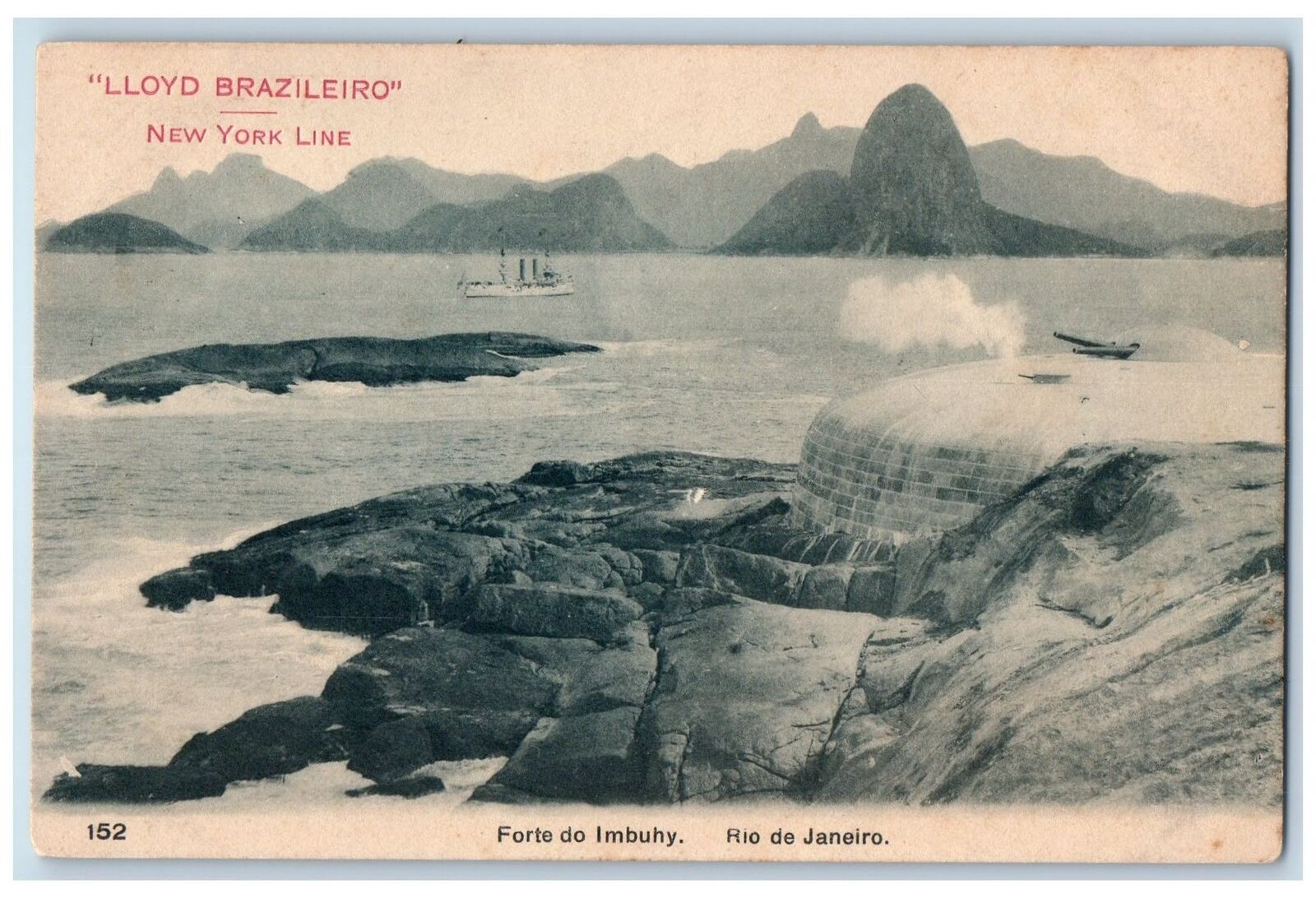 c1905\'s Forte Do Imbuhy Scene Rio De Janeiro Brazil Unposted Vintage Postcard