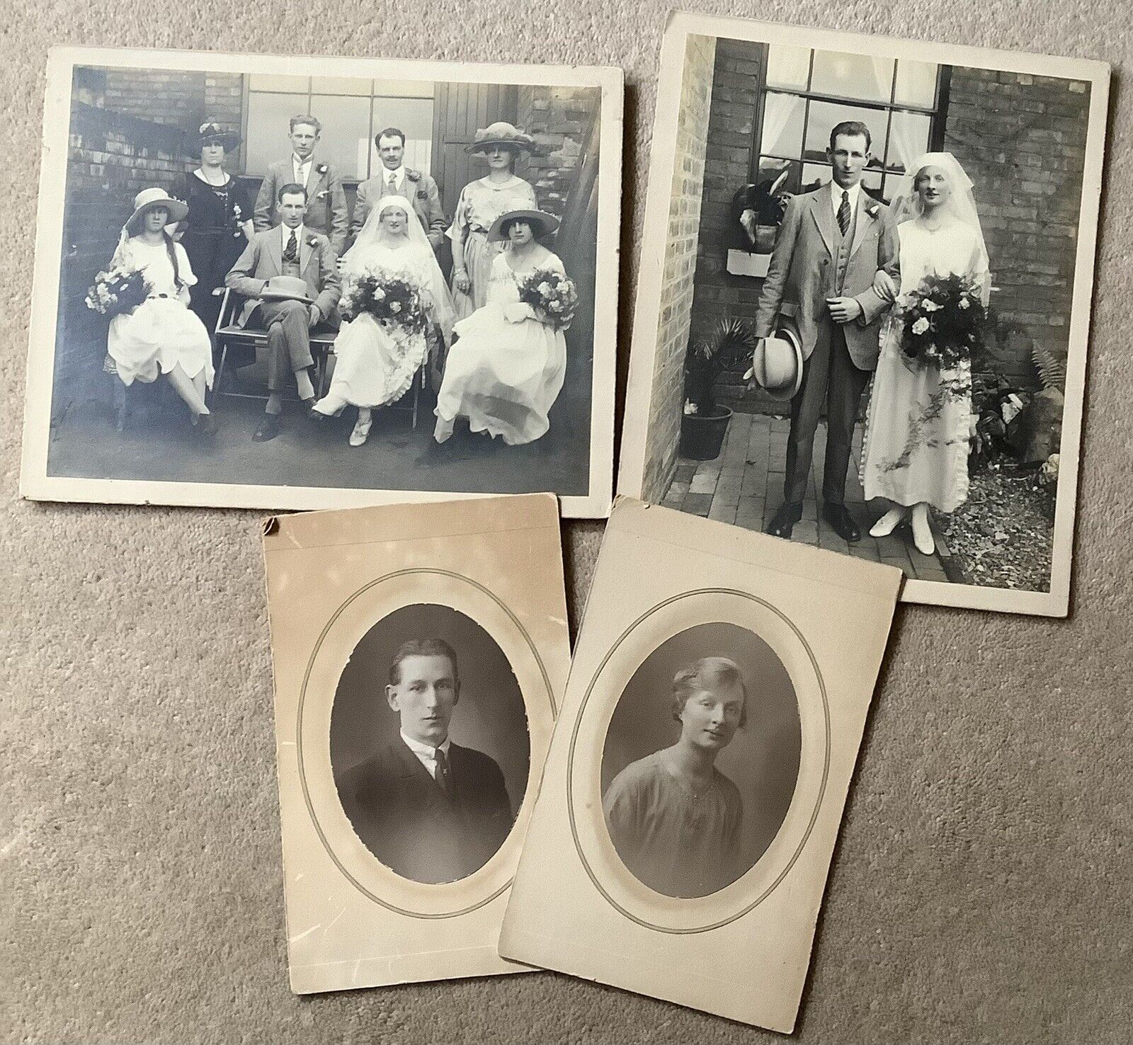 Four Edwardian Photographs Wedding Great Costumes 1920’s Social History