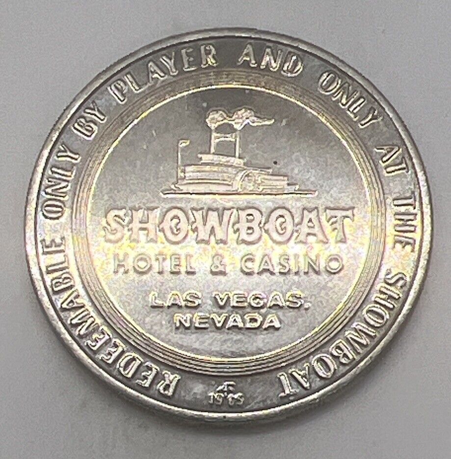 Showboat $1 Slot Gaming TOKEN Casino Las Vegas Nevada Franklin Mint 1965