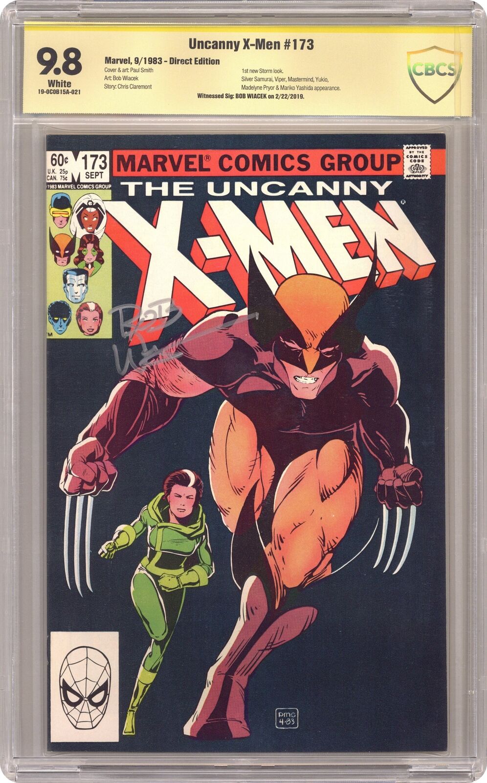 Uncanny X-Men #173 CBCS 9.8 SS Wiacek 1983 19-0C0B15A-021