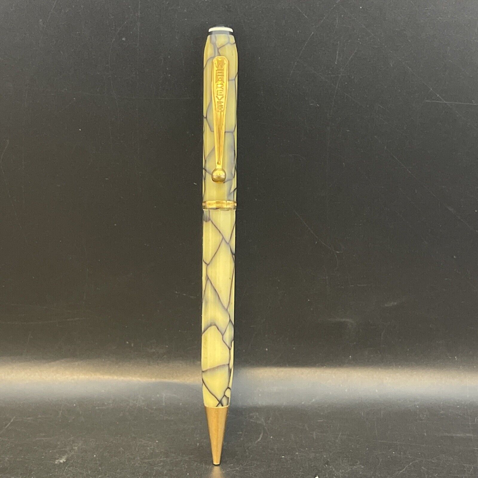 Vintage Wearever Faceted Green Marble Design Mechanical Pencil