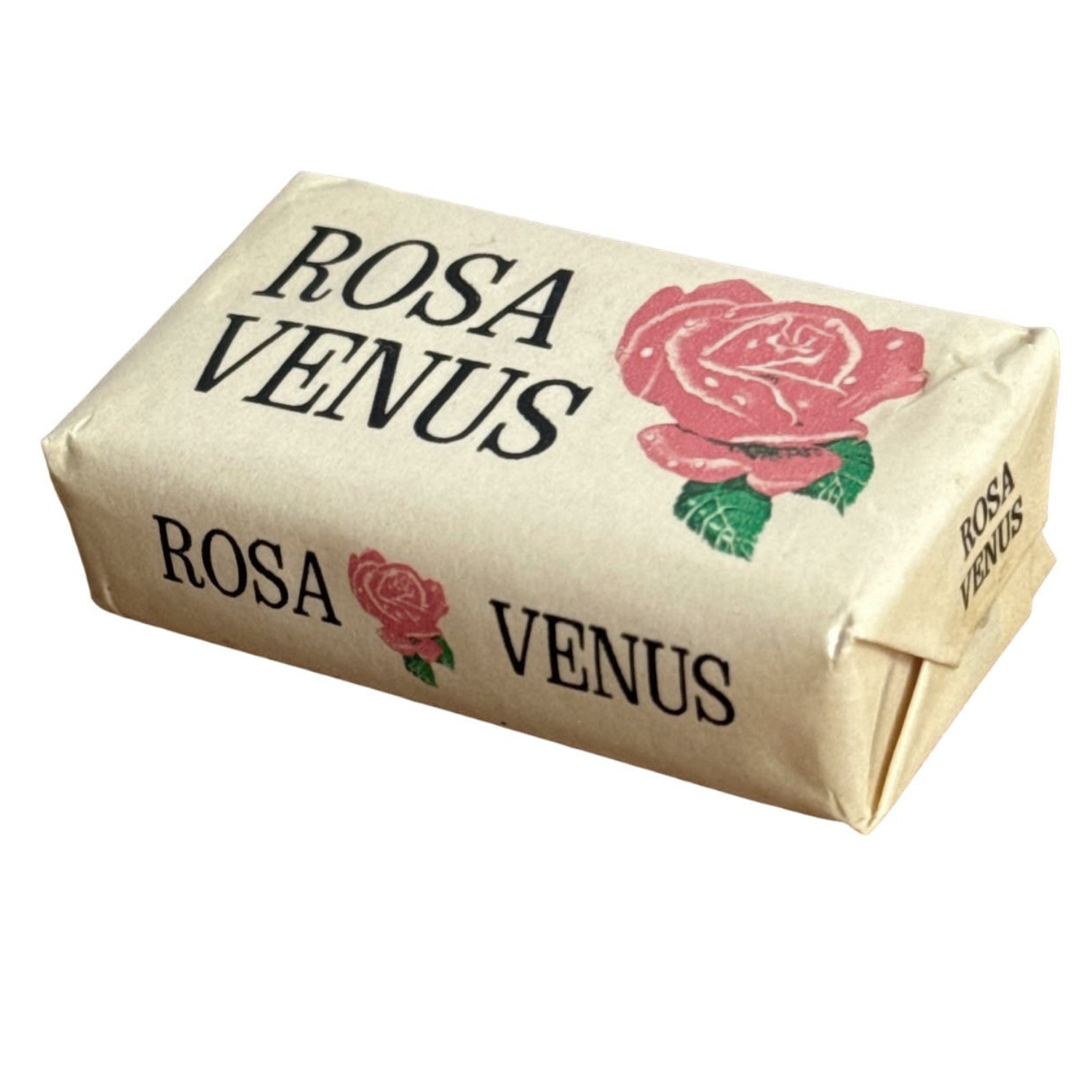 Vintage Rosa Venus Bar Soap Travel Size Mini Hotel Jabon Mexico Rose Soaps NOS 