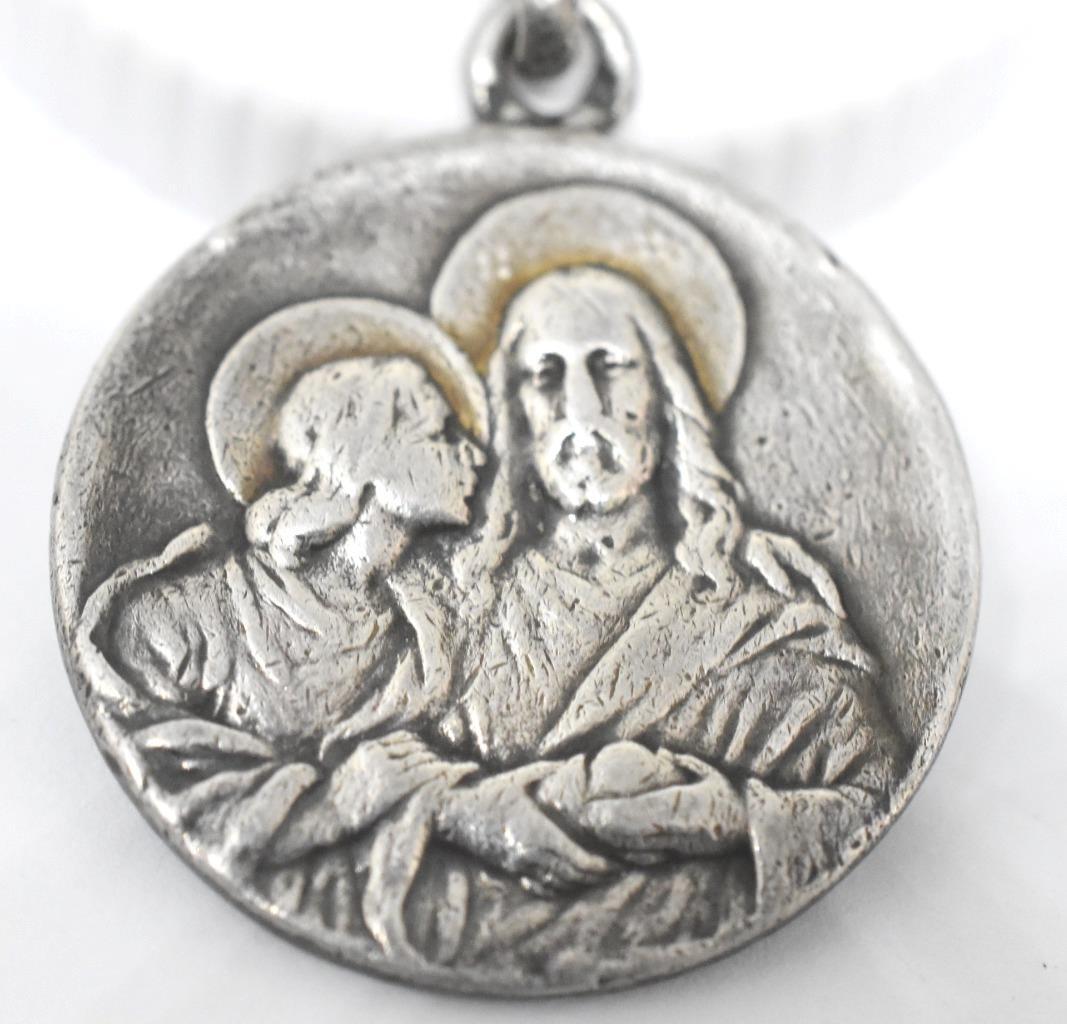 10th of May, 1899 French Antique Medal First Communion Jesus & Child Sterling