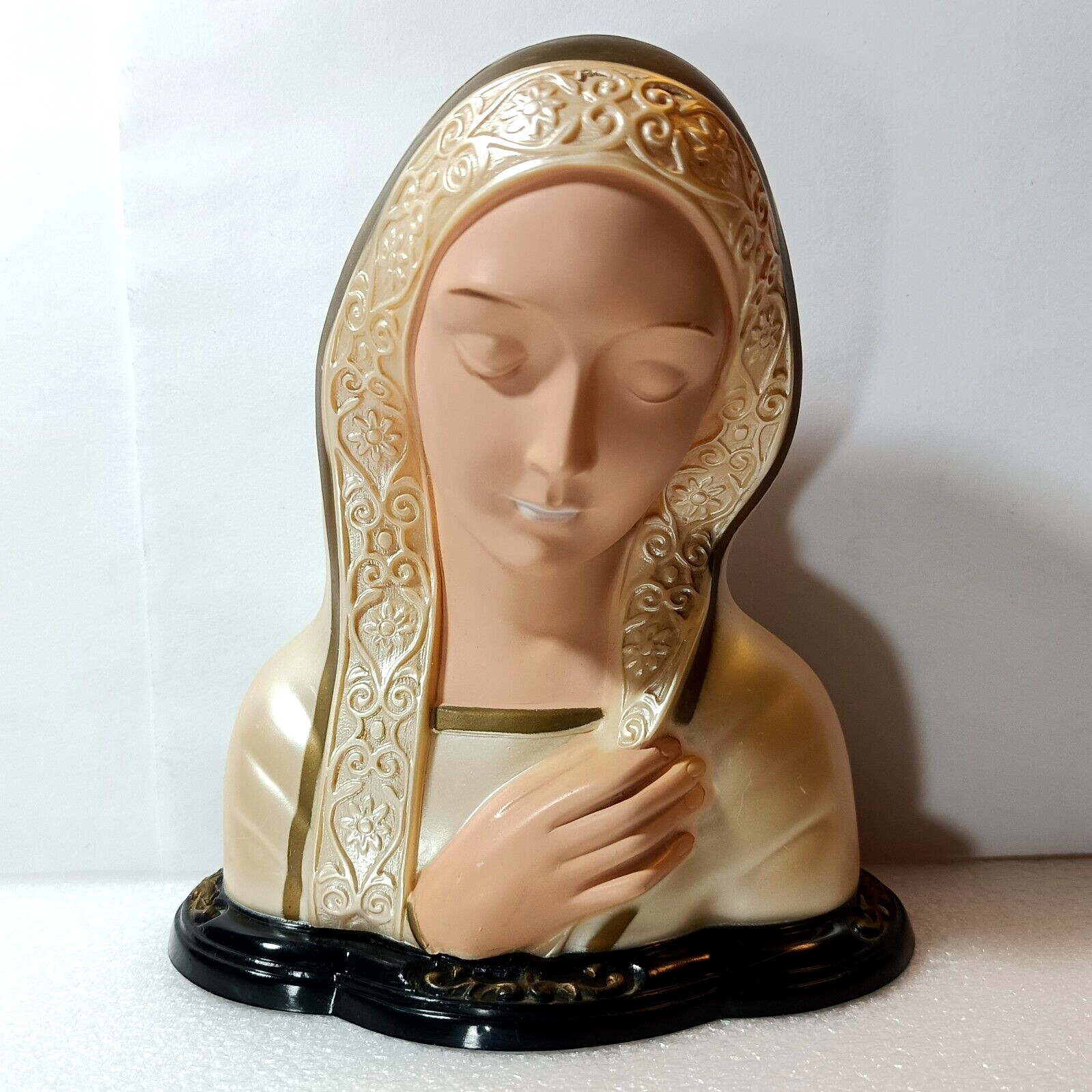 Hartland Virgin Mary plastic bust vintage mid-century Madonna statue