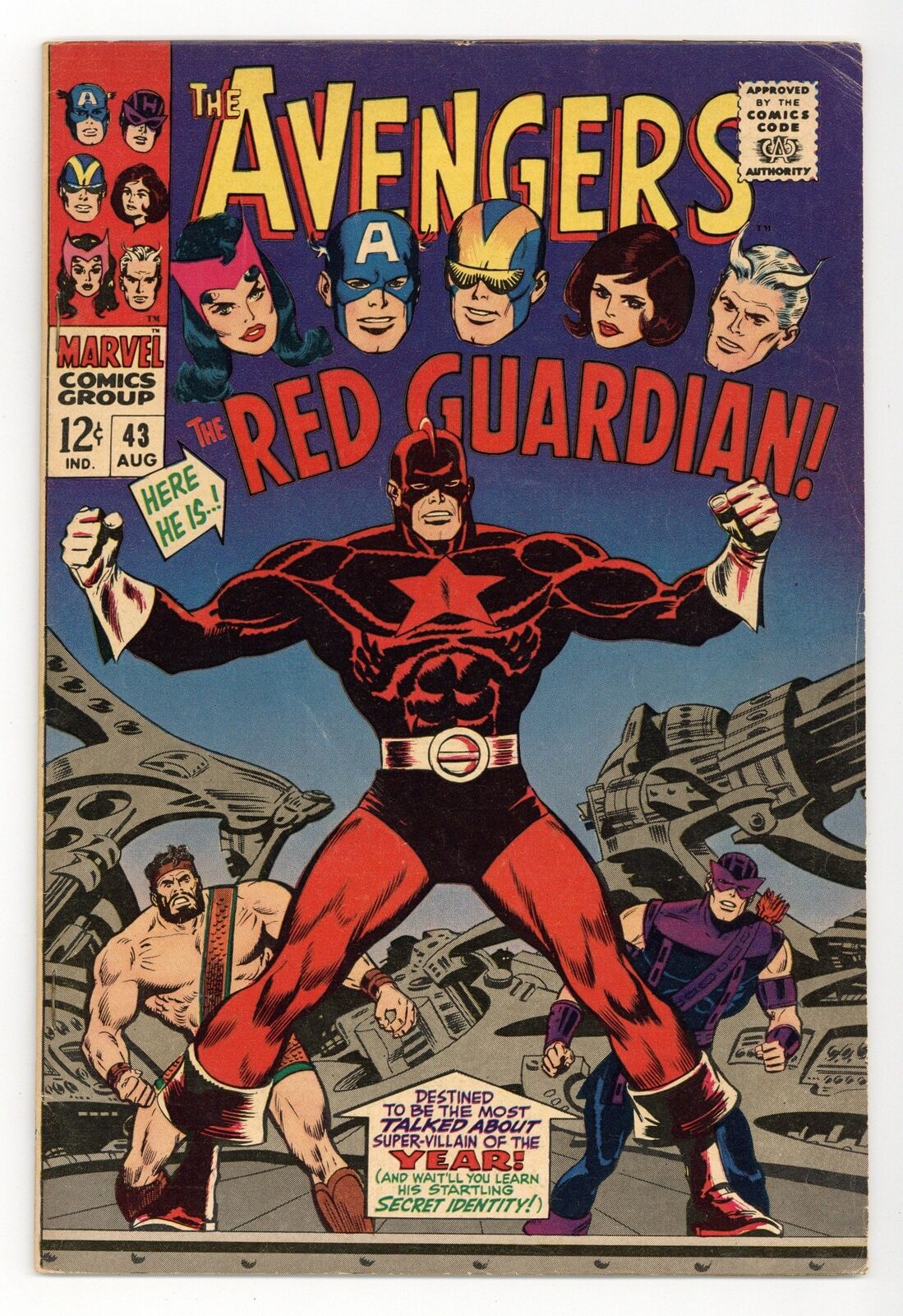 Avengers #43 VG 4.0 1967 1st app. Red Guardian