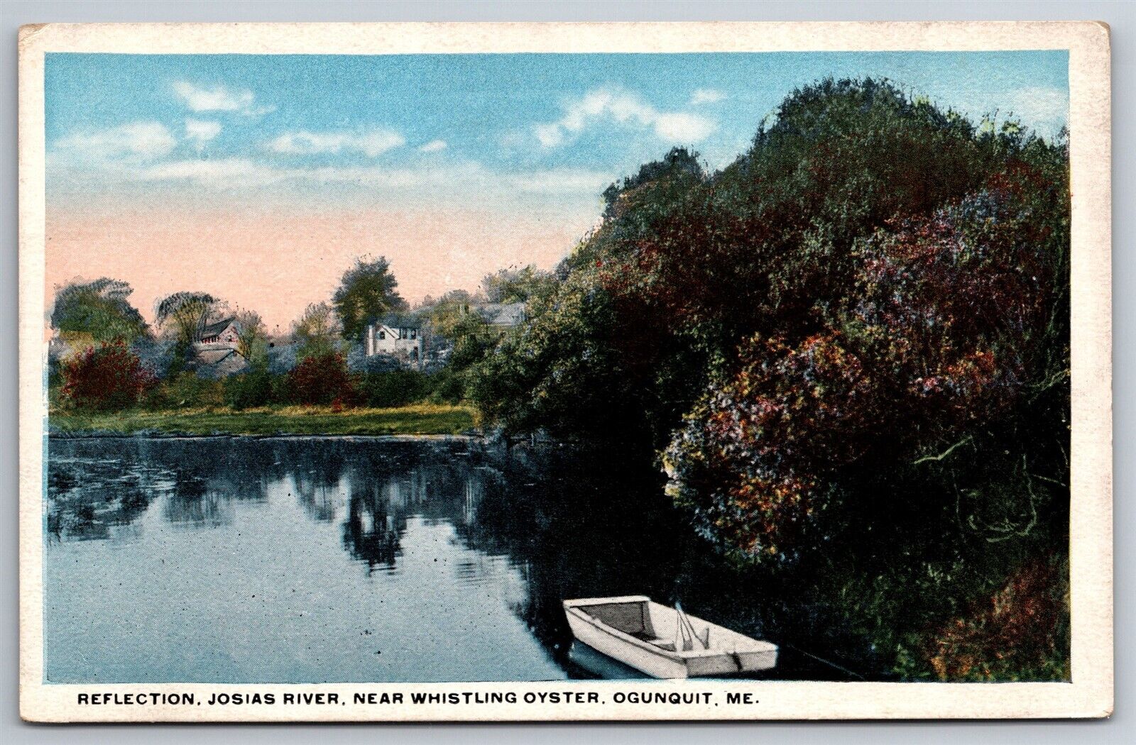 Josias River Reflections Whistling Oyster Ogunquit Maine C1910\'s Postcard P9