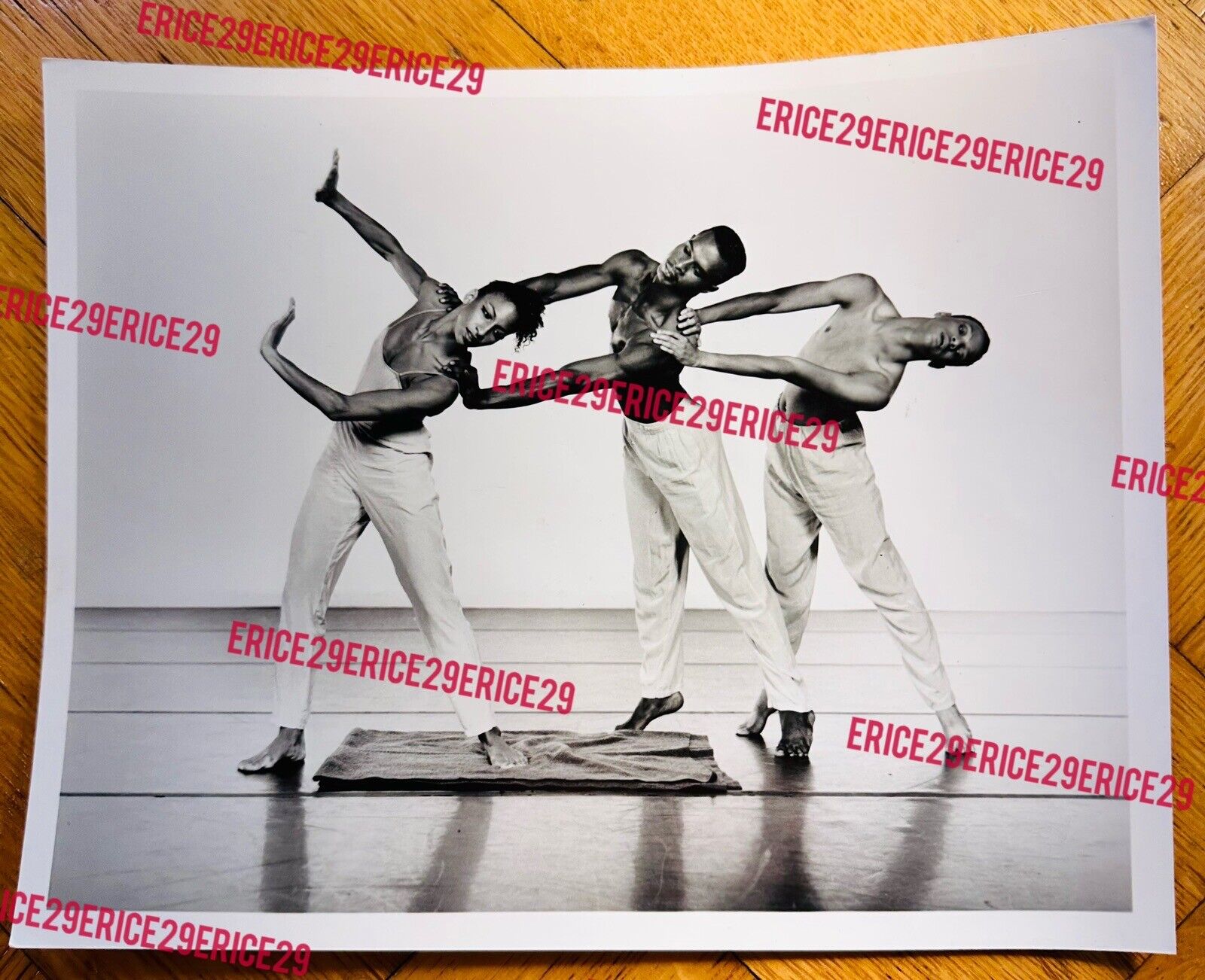 Alvin Ailey 1993 “Three Dances w/ Army Blankets” Photograph By Beatriz Schiller