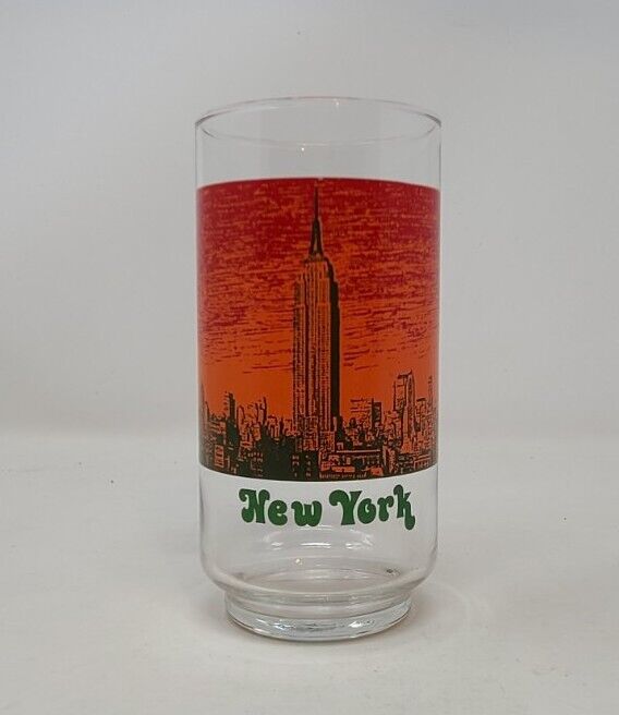 Vintage Nedicks New York City Restaurant Advertising Drinking Glass Cup NY
