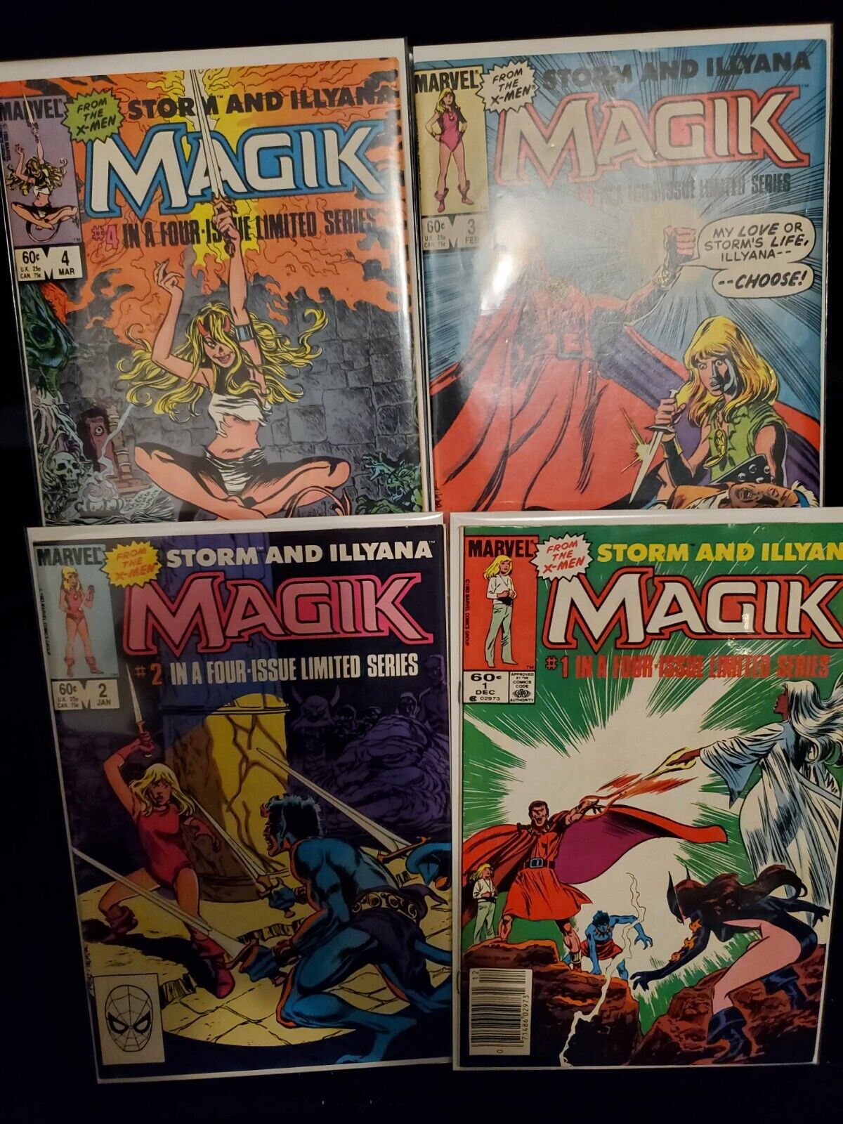 MAGIK (ILLYANA AND STORM LIMITED SERIES) #1 - 4 1983, Marvel Comics 