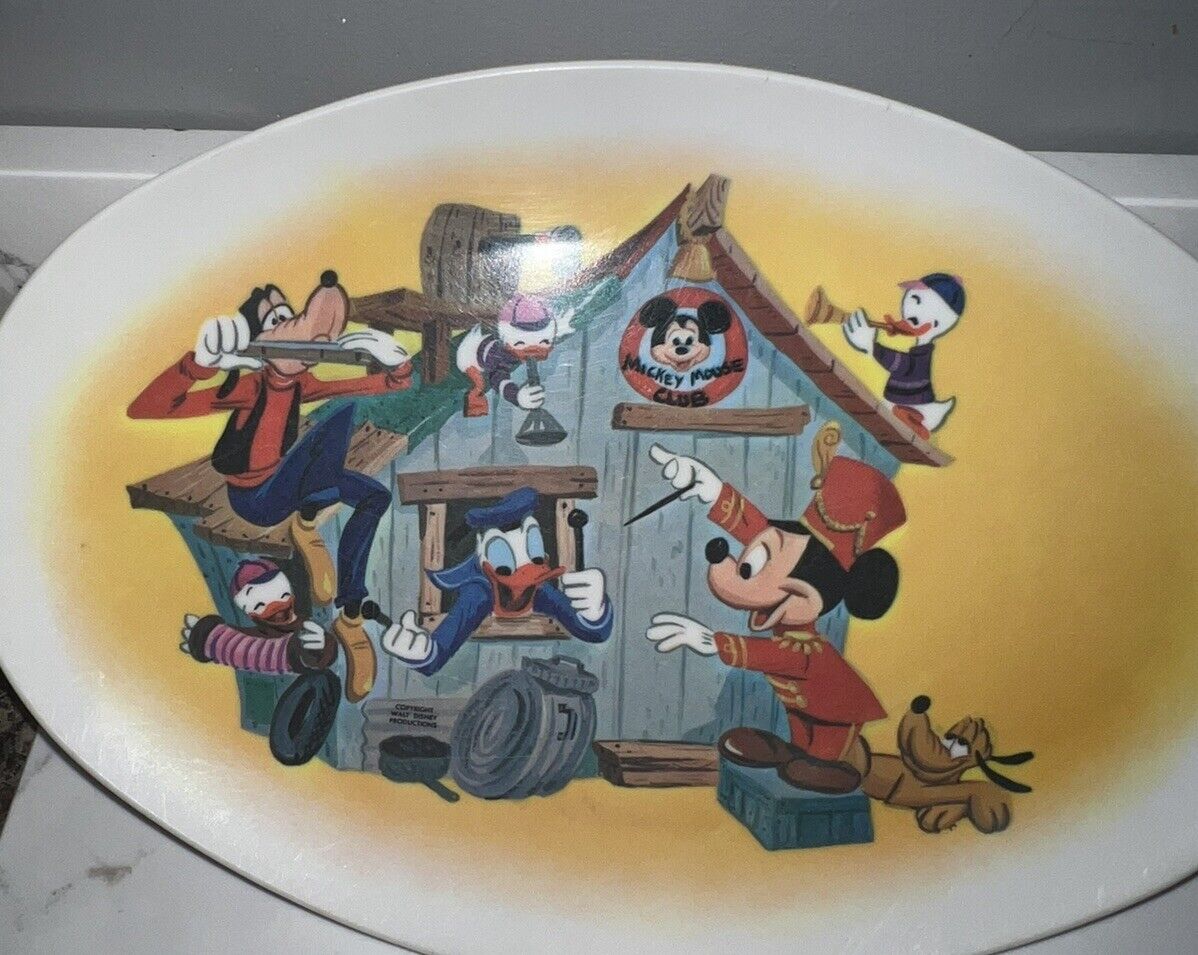 Disney Oval 12 Inch Melmac Mickey Mouse Club Dinnerware Platter
