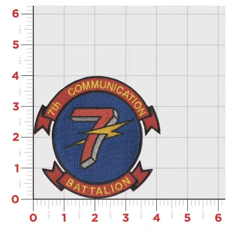 MARINE CORPS 7TH COMMUNICATION BATTALION EMBROIDERED PATCH