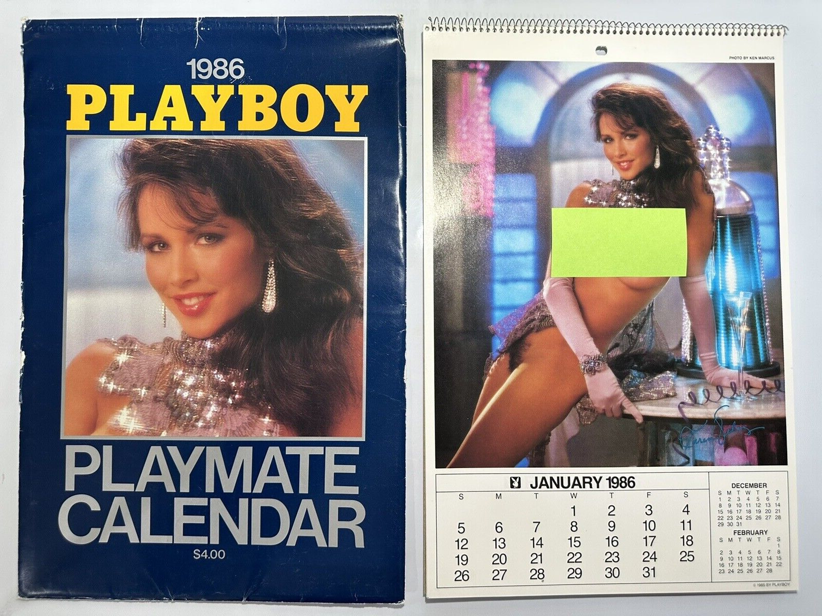 1986 Playboy Playmate Pinup Calendar. Same Days as 2025 Calendar
