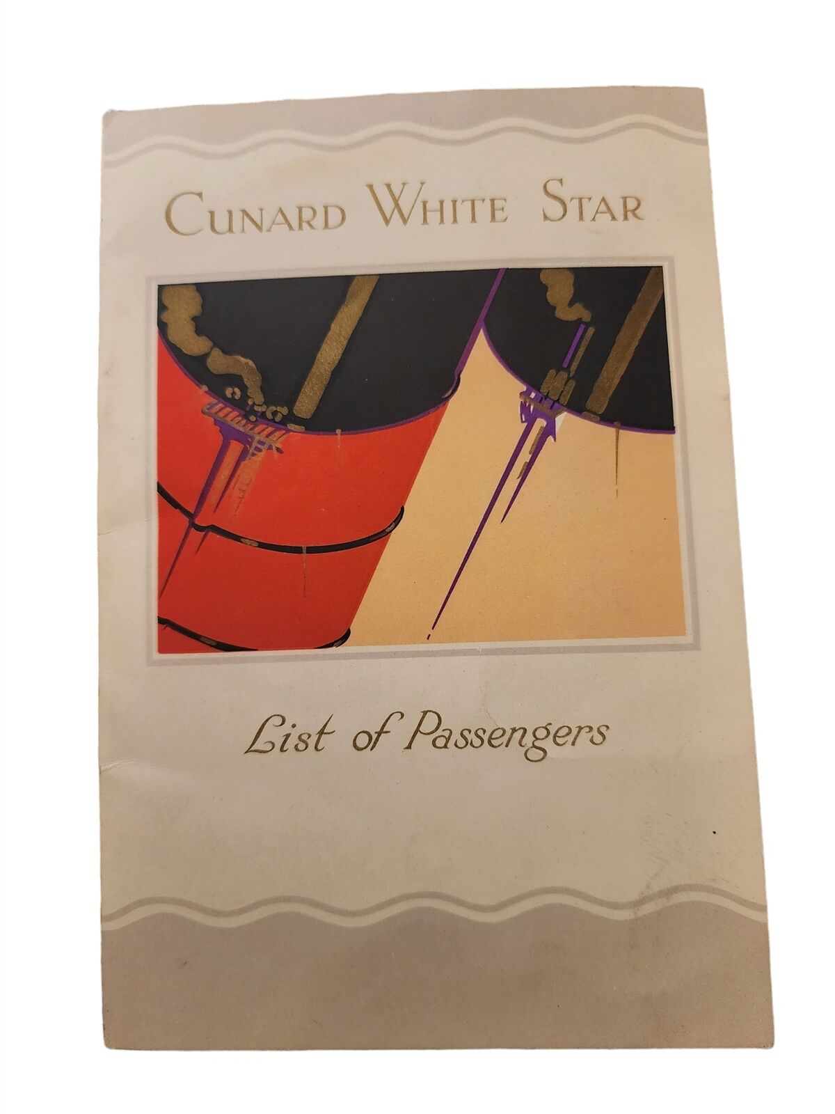 1935 antique CUNARD WHITE STAR rms BERENGARIA 1st Class PASSENGER LIST