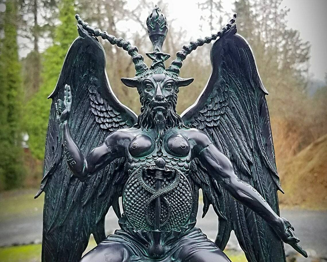 Large Baphomet Statue, Altar Statue, Devil Statue, Occult Items
