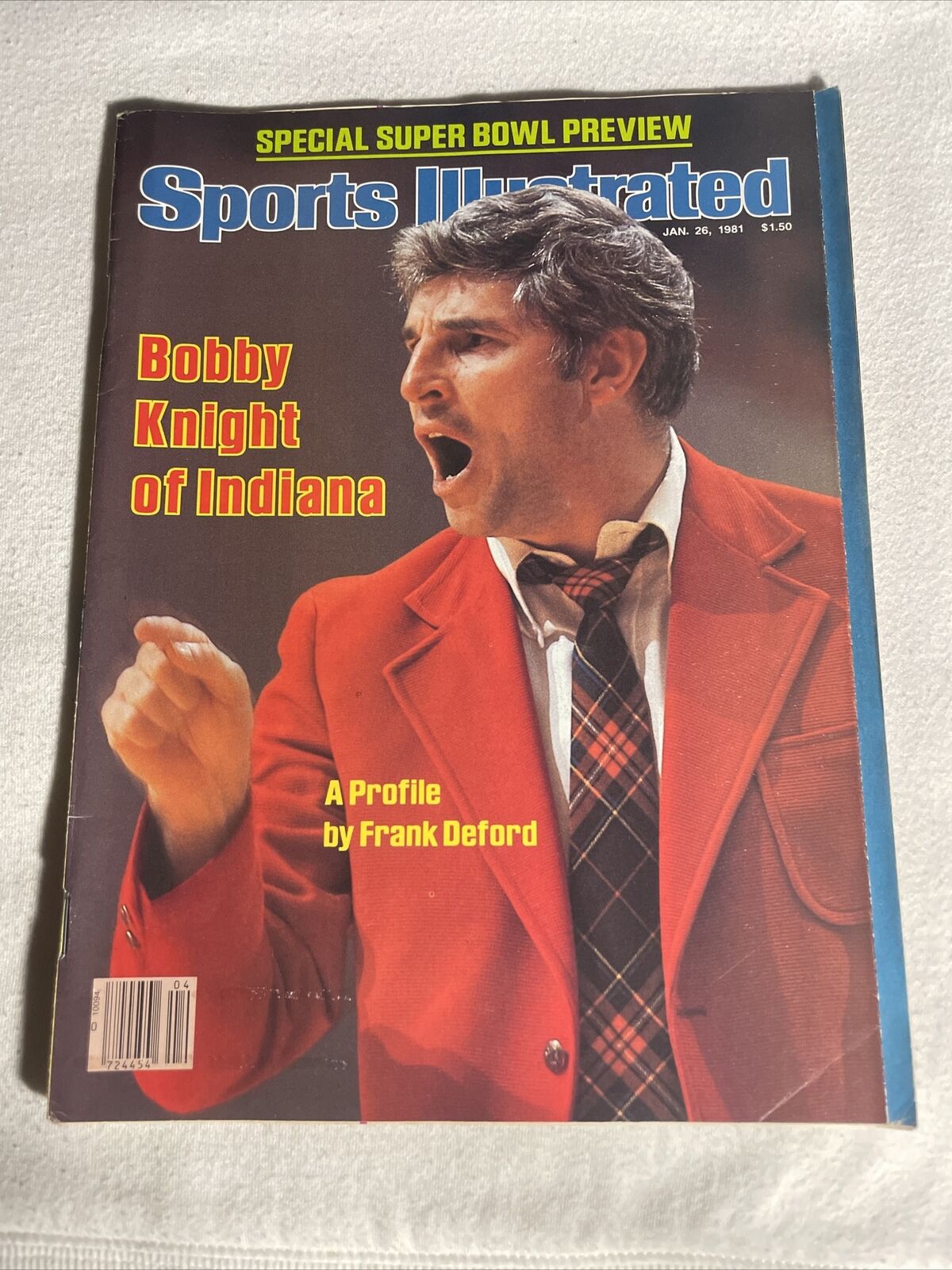 1981 January 26   Sports Illustrated Magazine, Bobby Knight of Indian   (CP246)