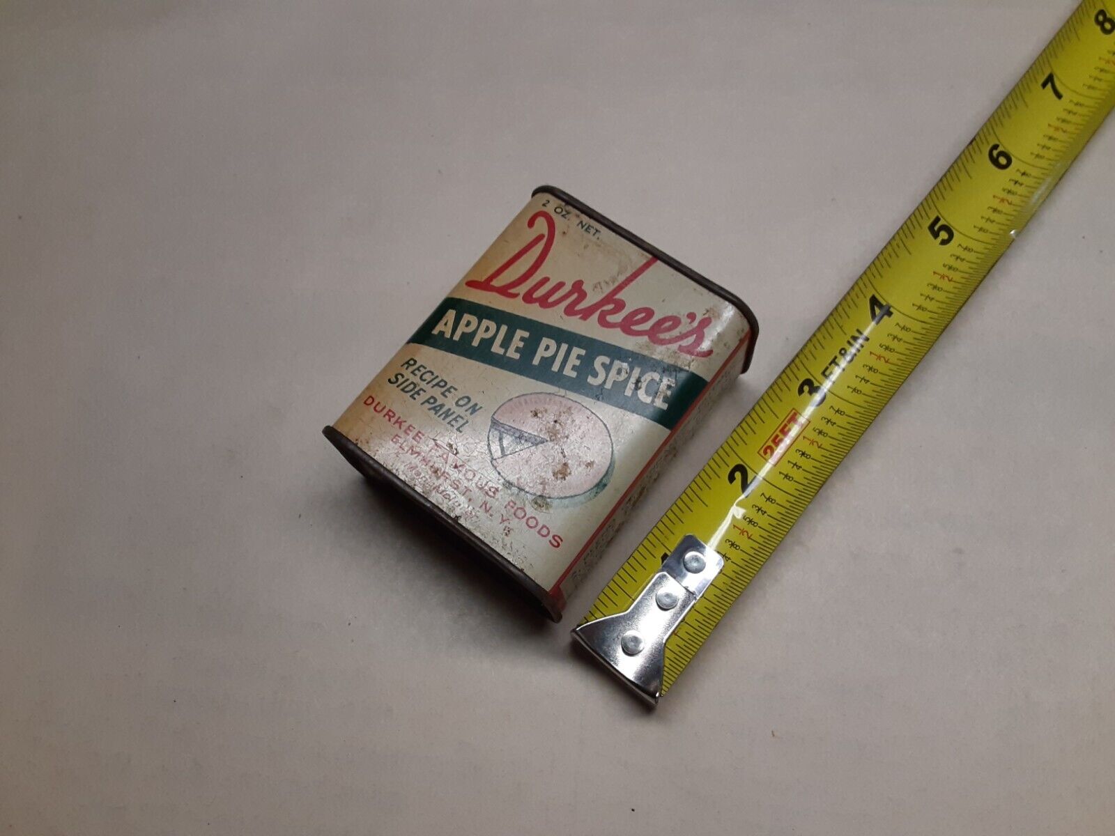 Vintage Durkee's Apple Pie Spice tin EMPTY