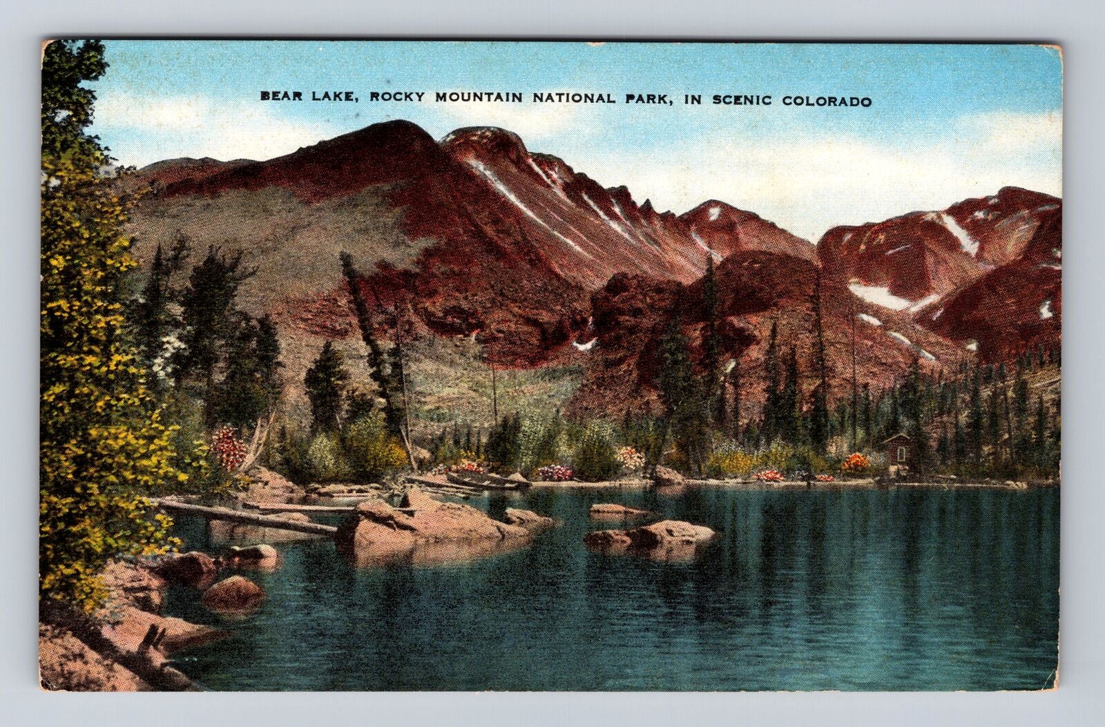 Rocky Mountain National Park, Bear Lake, Series #20607N Vintage Postcard