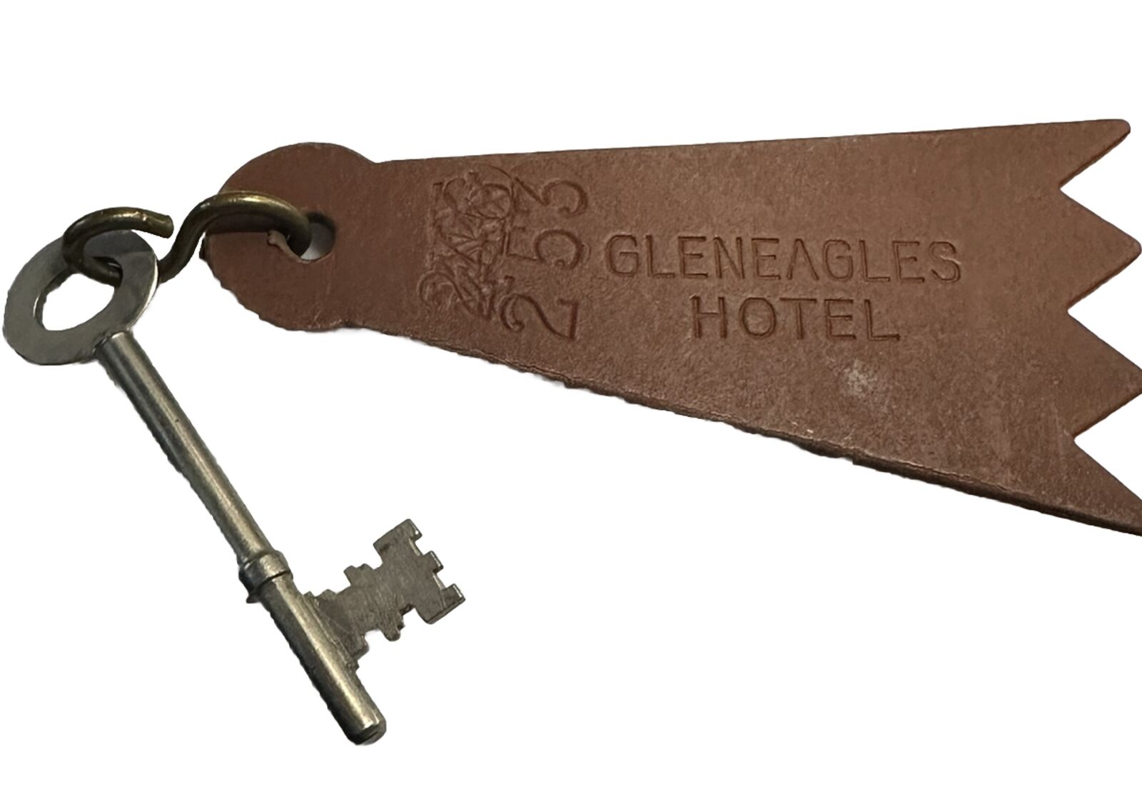 Vintage Gleneagles Hotel Perthshire Scotland Travel Keychain Key Ring Chain Fob