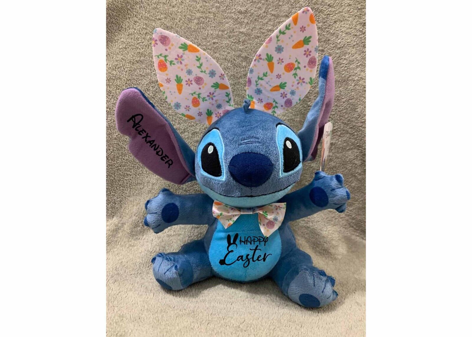 Personalized Stitch Easter Plush. Disney's Lilo & Stitch Easter Edition Bunny 