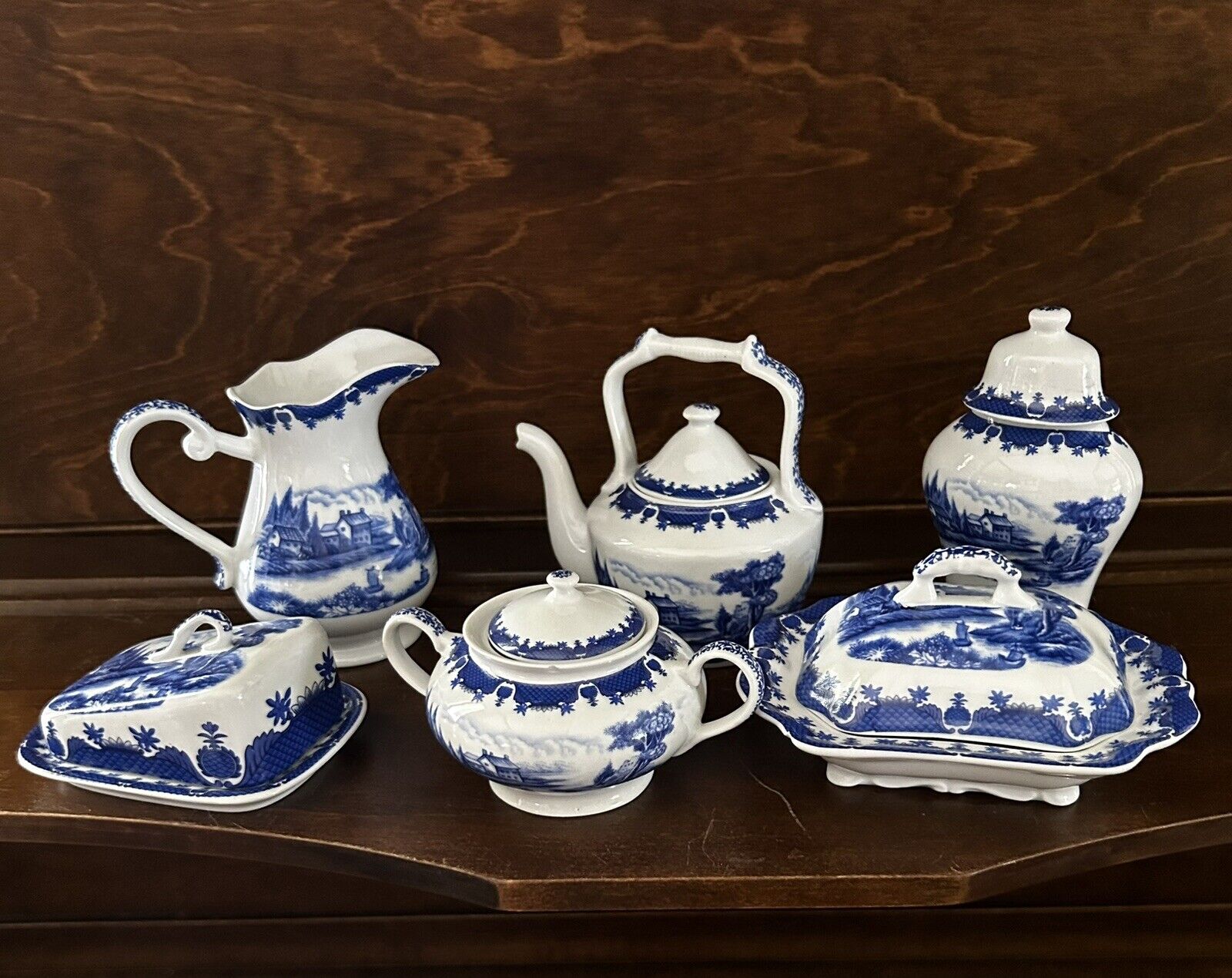 LOT OF 6 ITEMS FORMALITIES by BAUM BROS. BLUE SCENIC COLLECTION Miniature